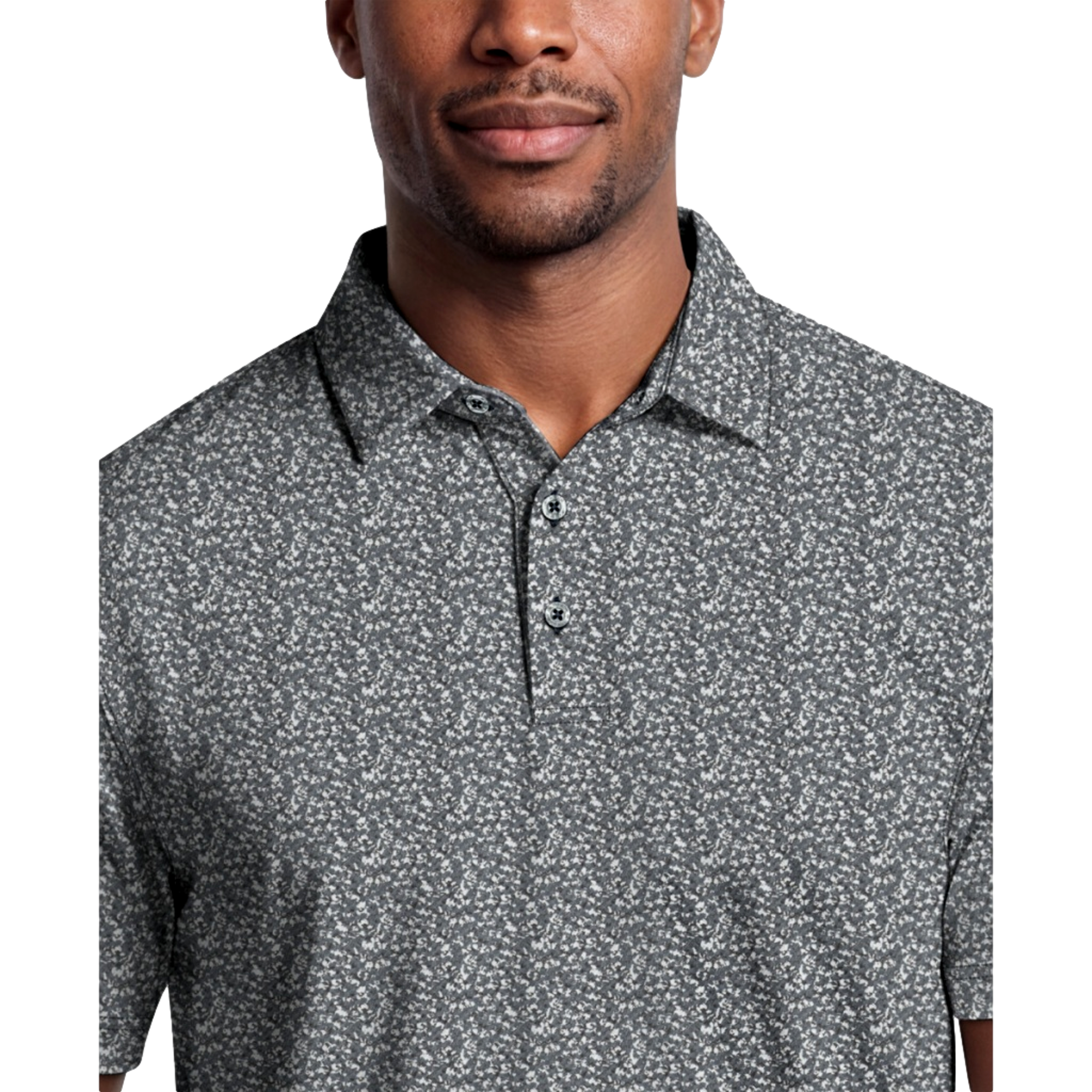 Classic Floral Confetti Print Men's Golf Polo Shirt