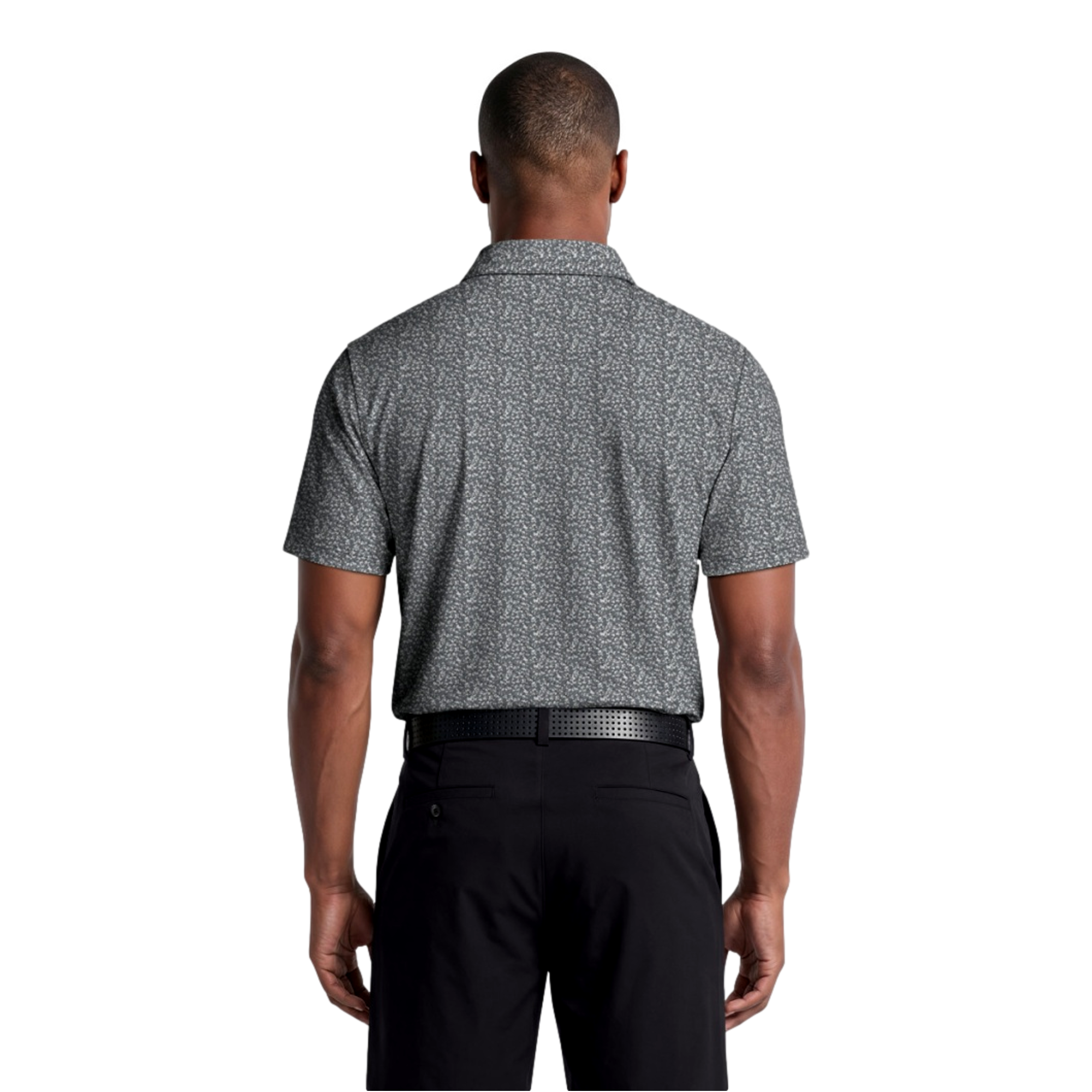 Classic Floral Confetti Print Men's Golf Polo Shirt