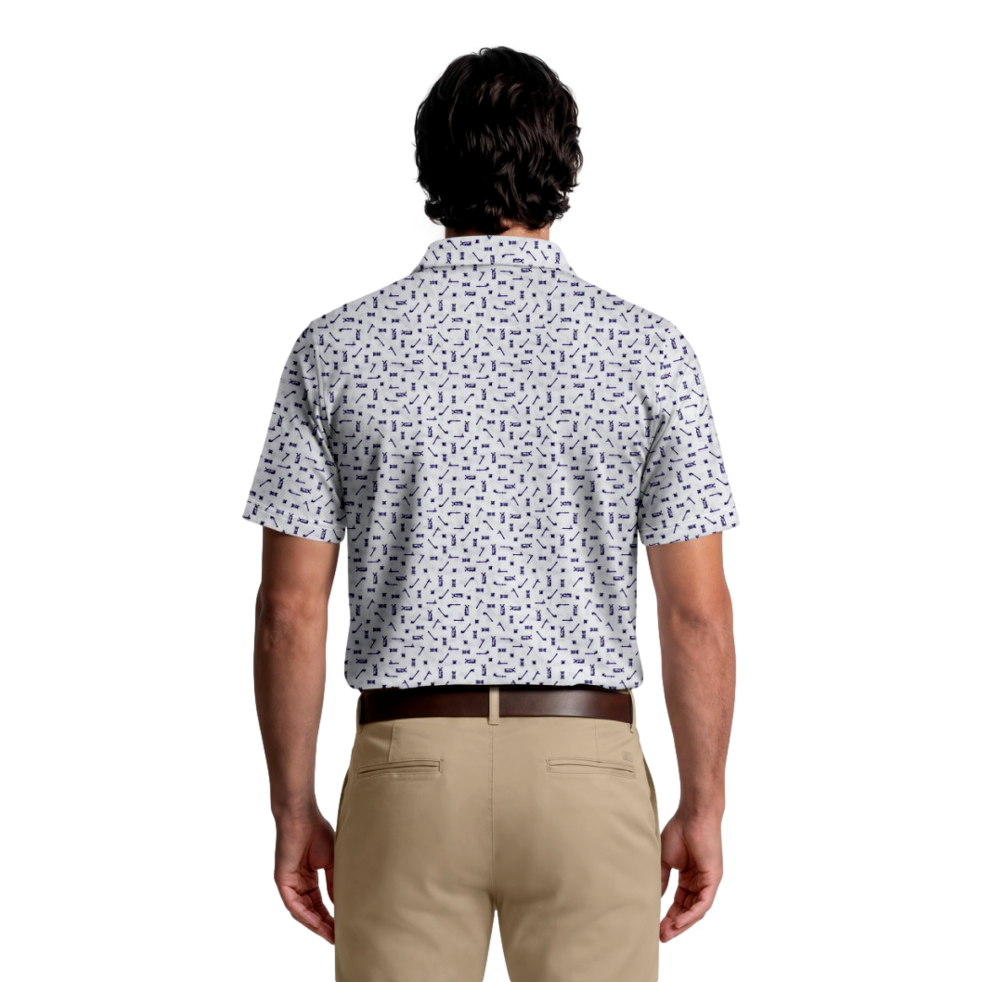 Golf Sketchbook Print Men's Golf Polo Shirt