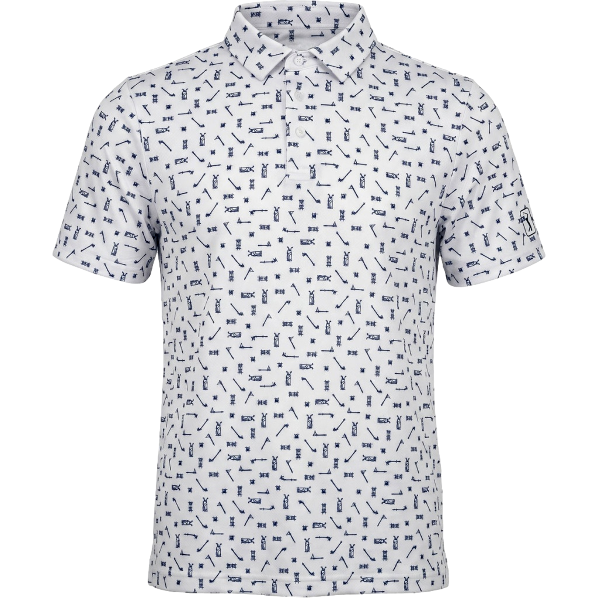 Golf Sketchbook Print Men's Golf Polo Shirt
