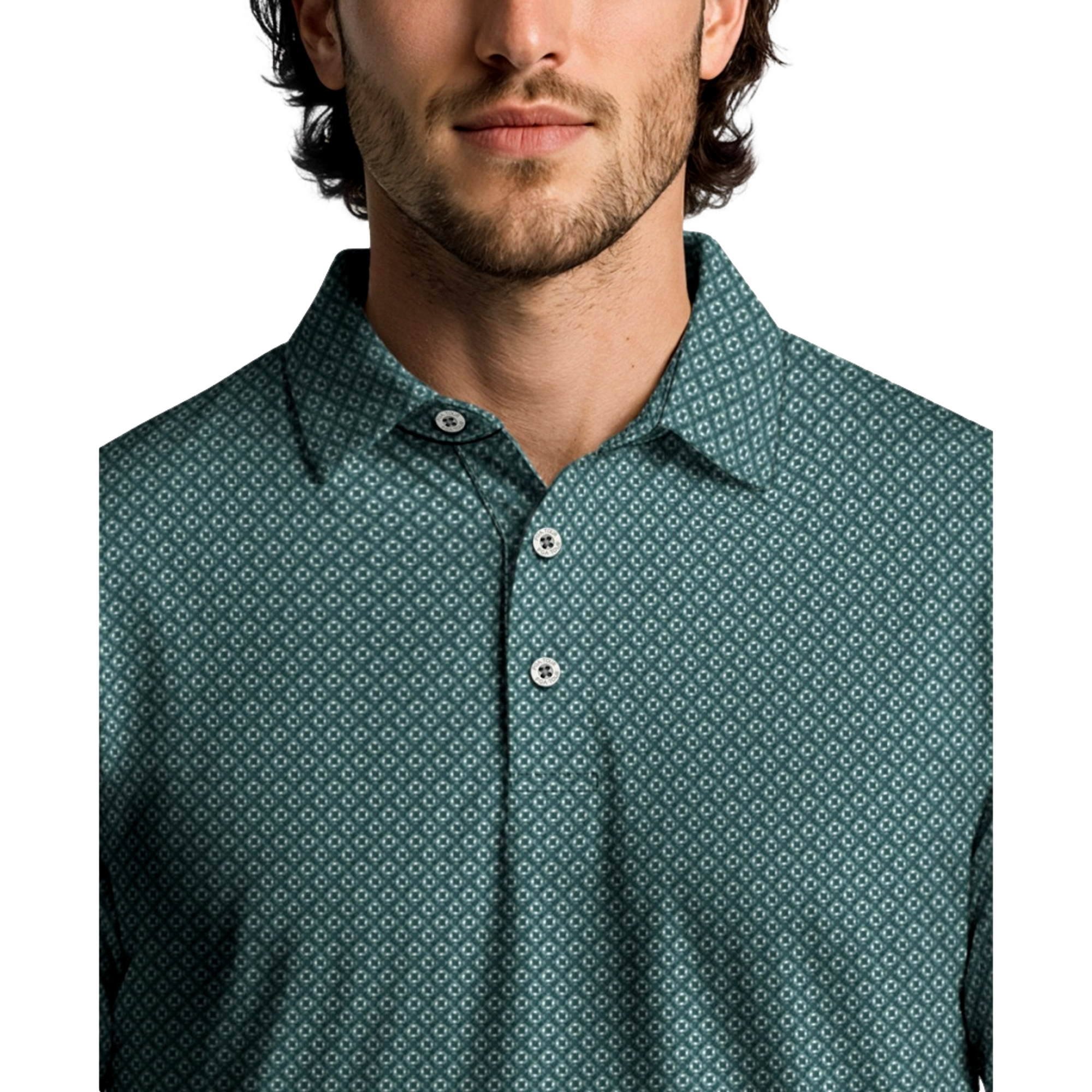 Essential Geo Print Men's Golf Polo Shirt
