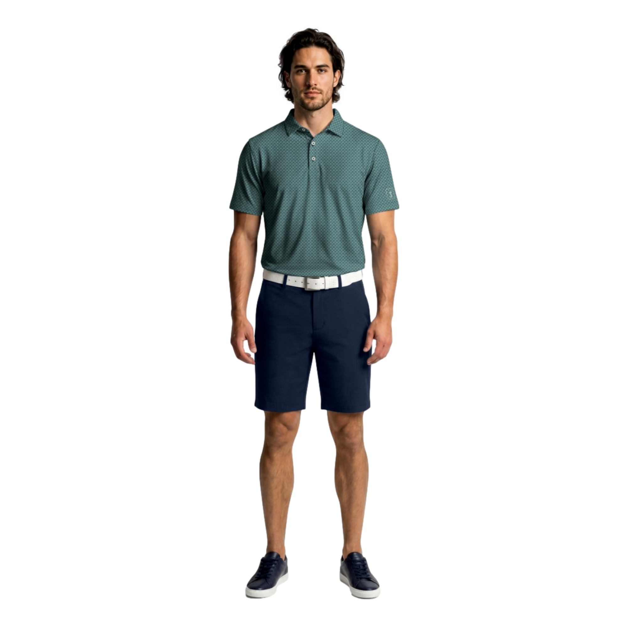 Essential Geo Print Men's Golf Polo Shirt