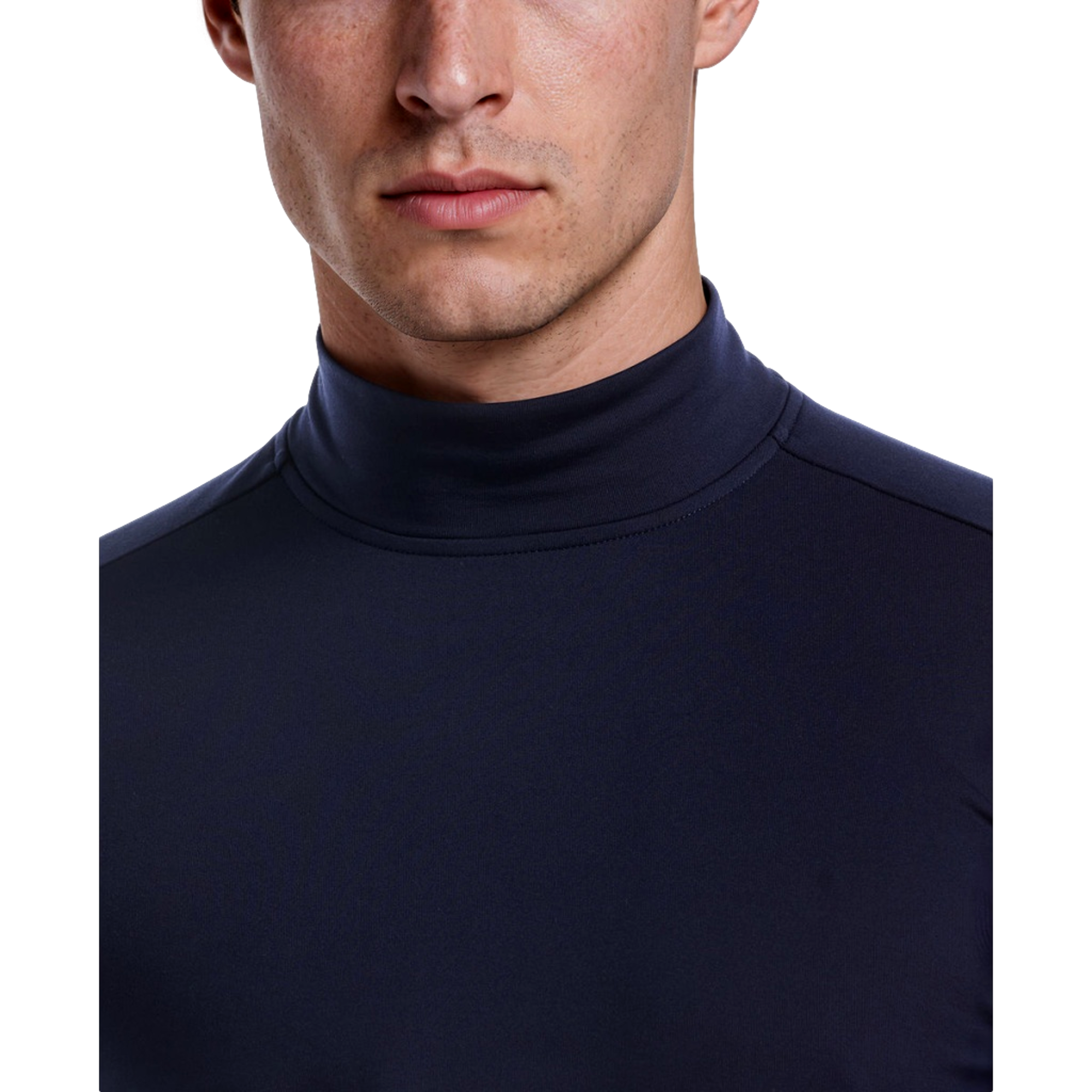 Mock Neck Men's  Long Sleeve Golf Shirt