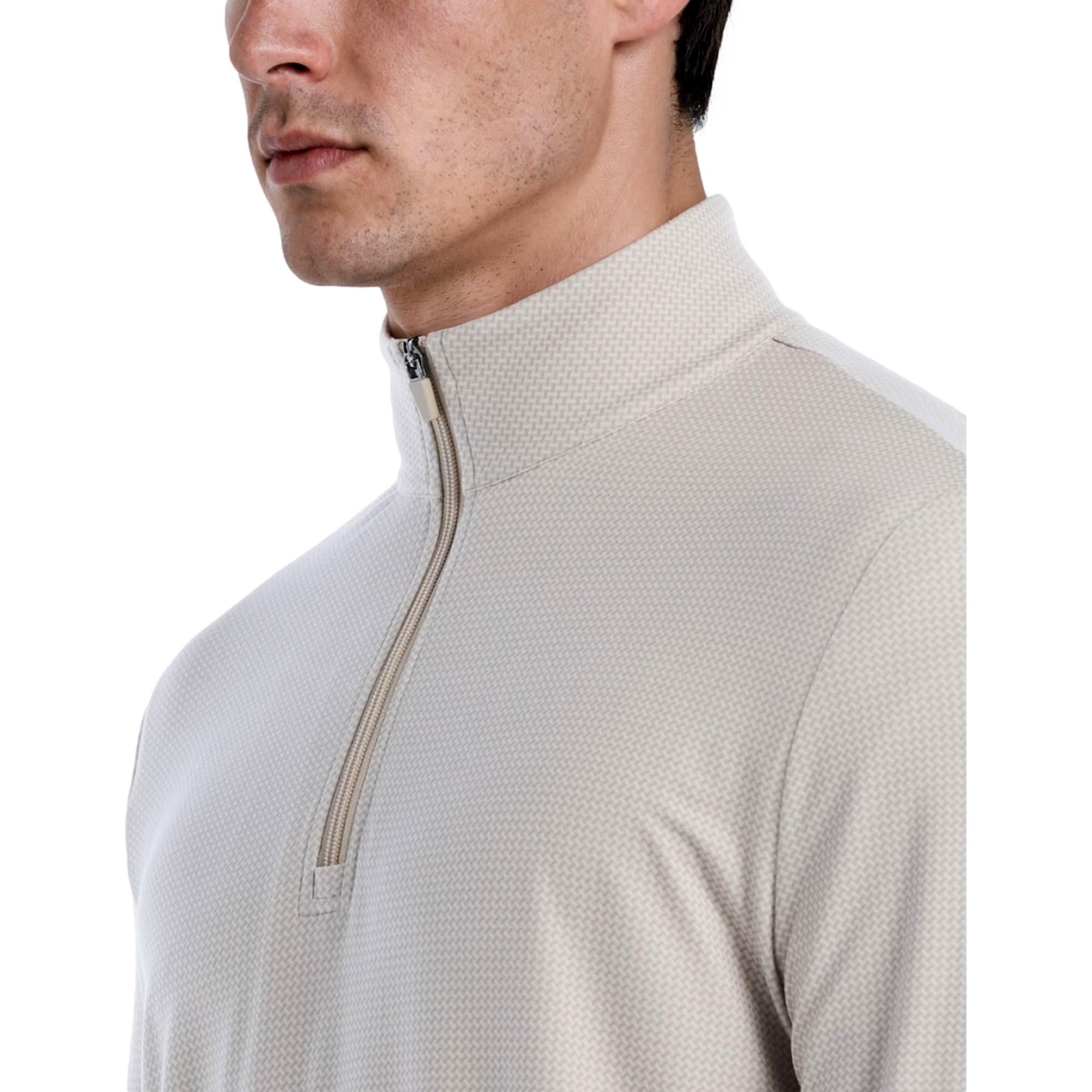Vertical Links Geo Print Men's Golf Quarter Zip