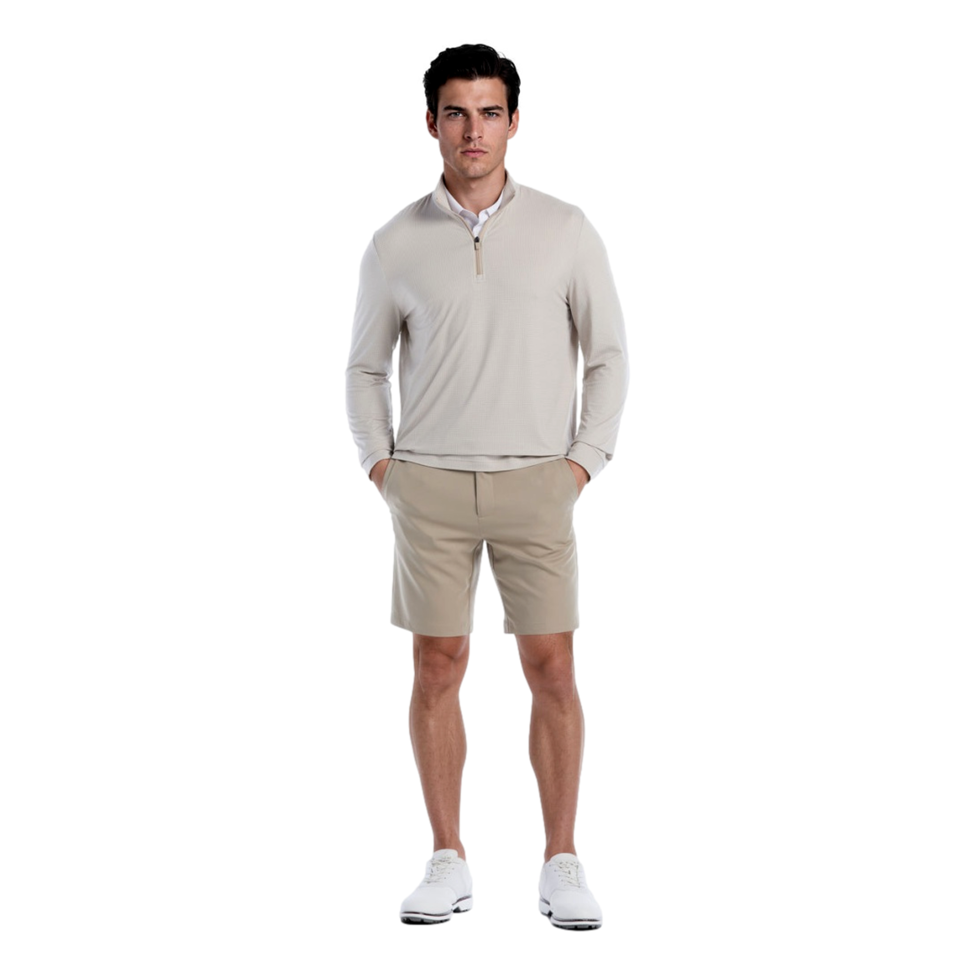 Vertical Links Geo Print Men's Golf Quarter Zip