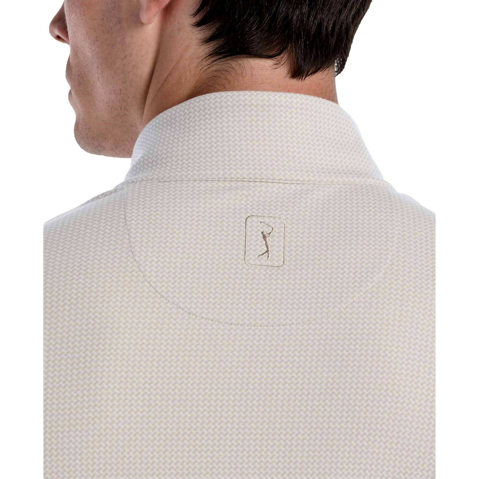 Vertical Links Geo Print Men's Golf Quarter Zip