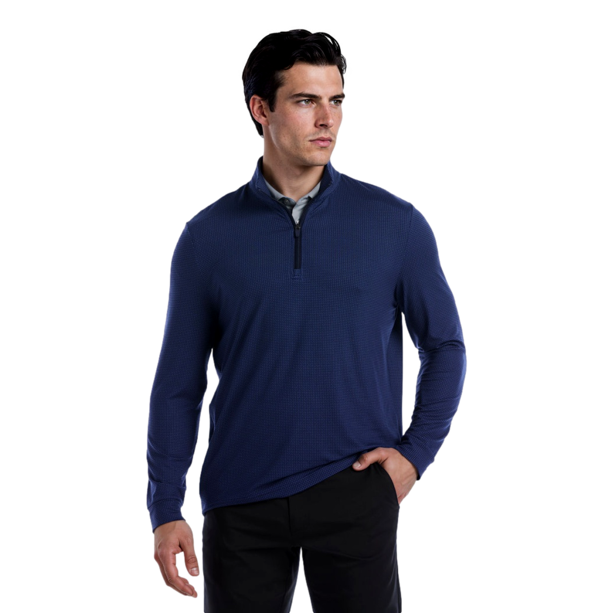 Vertical Links Geo Print Men's Golf Quarter Zip