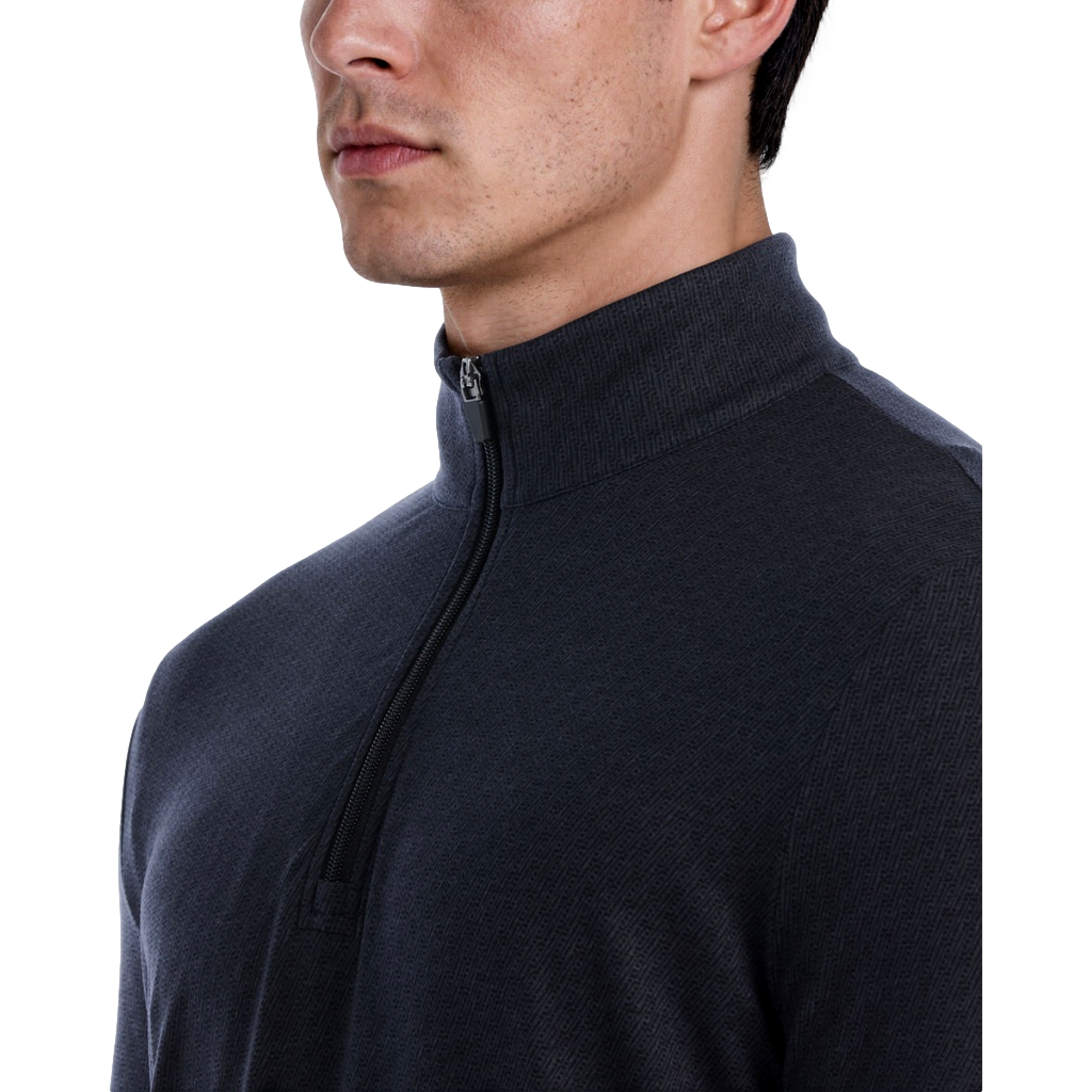 Golf Geo Printed Textured Men's Golf Quarter Zip