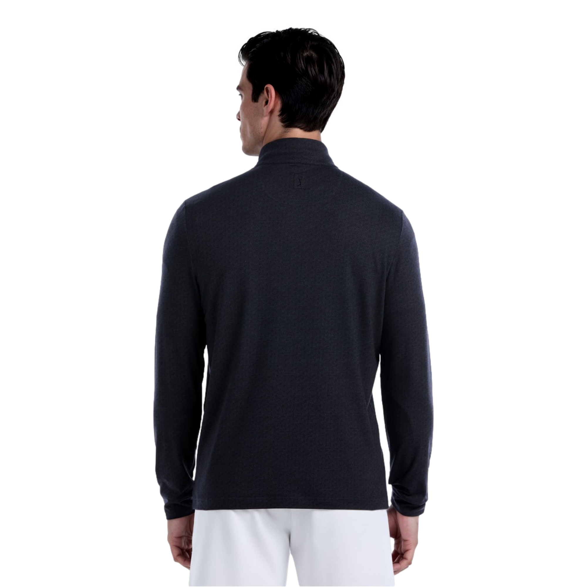 Golf Geo Printed Textured Men's Golf Quarter Zip