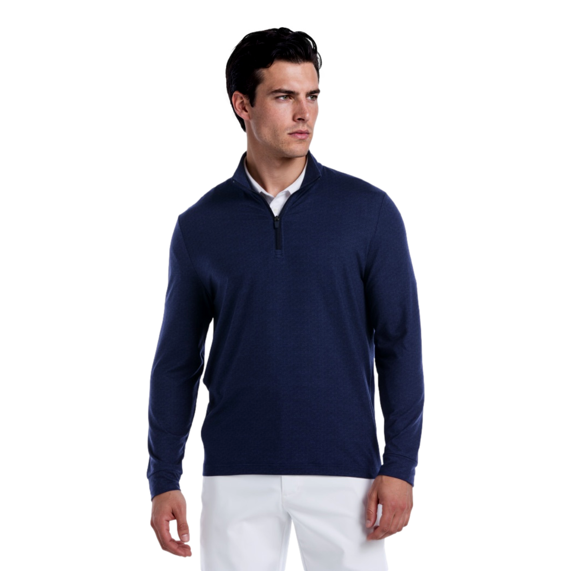 Golf Geo Printed Textured Men's Golf Quarter Zip