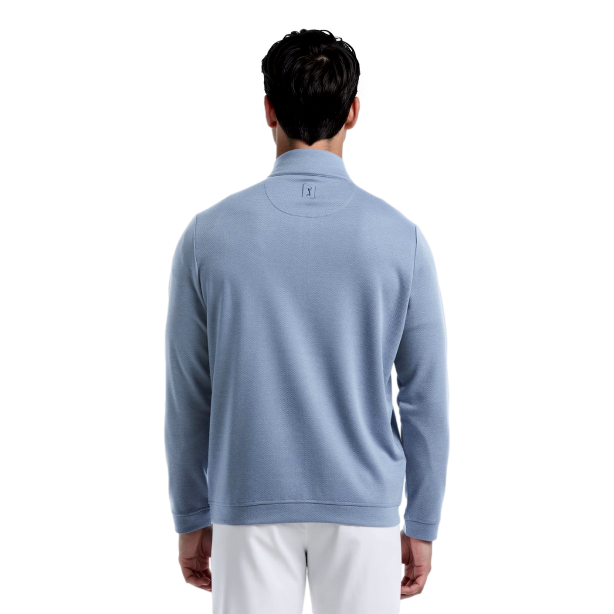 Herringbone Textured Men's Golf Quarter Zip