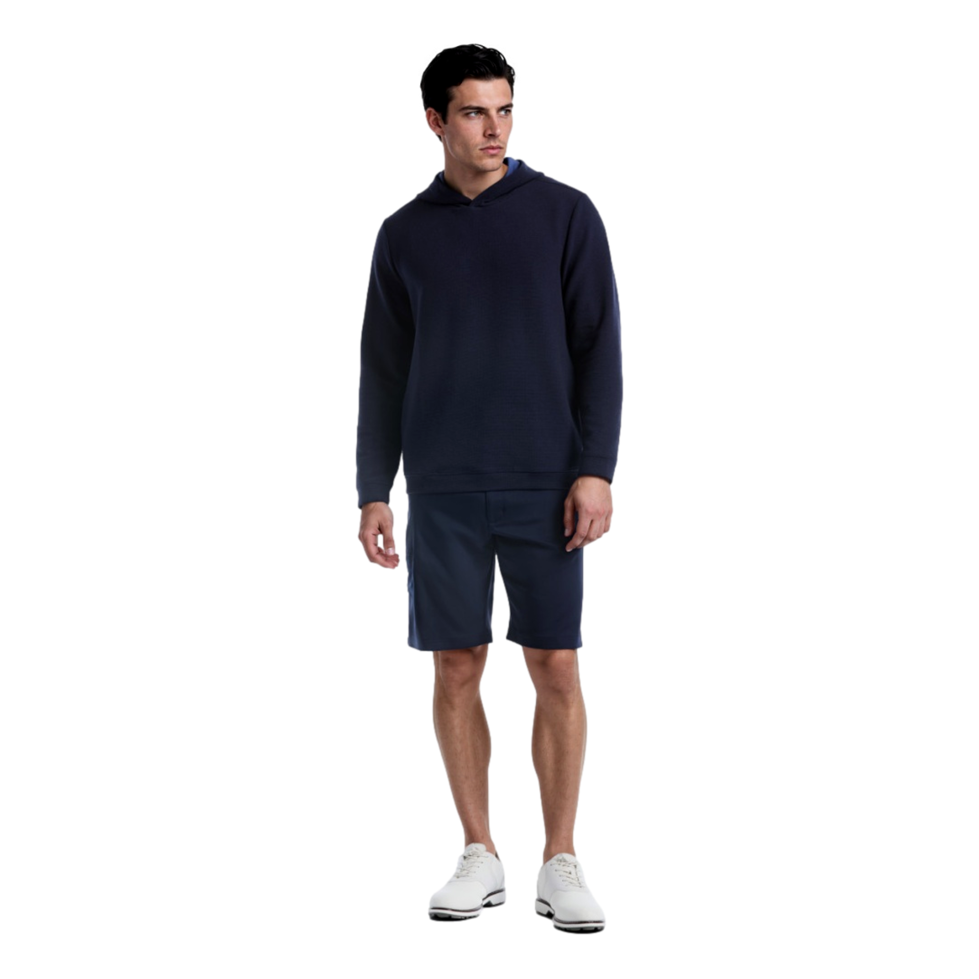Micro-Waffle Textured Long Sleeve Men's Golf Hoodie
