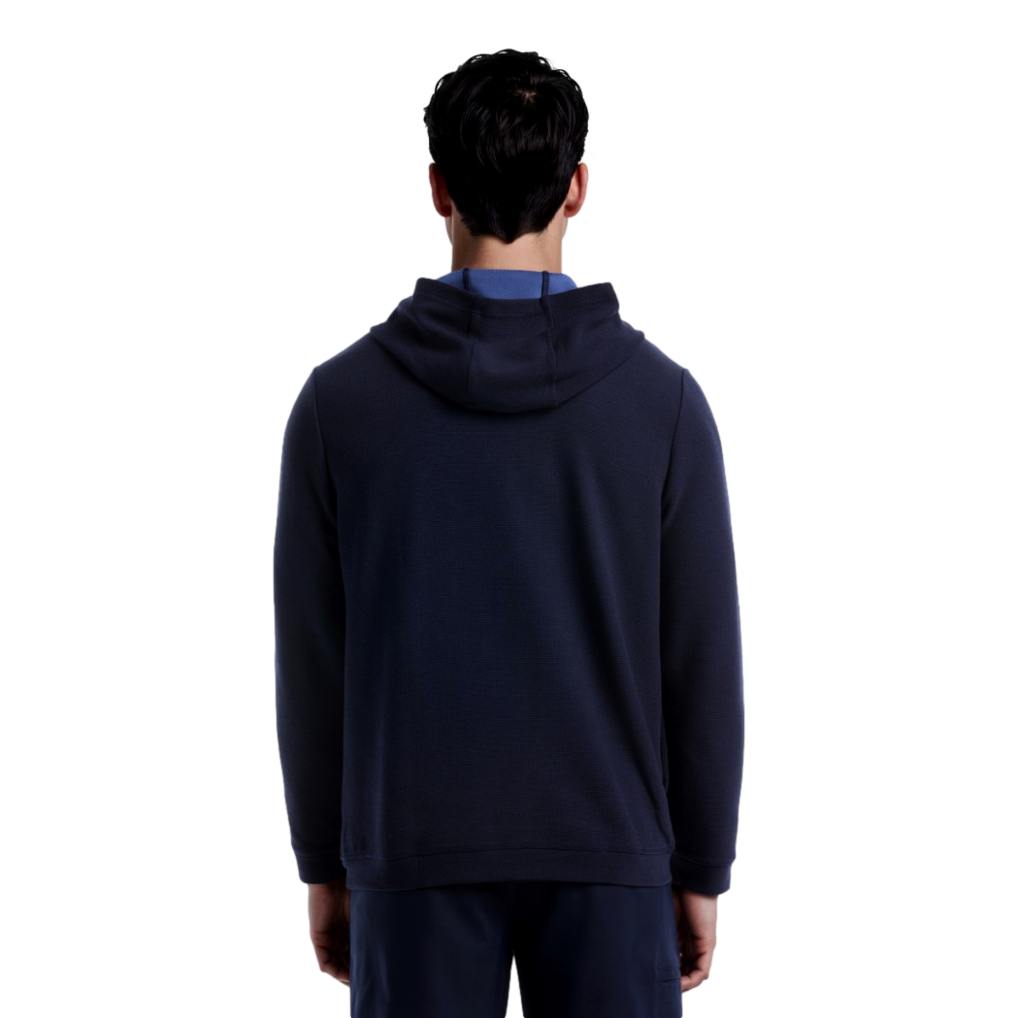 Micro-Waffle Textured Long Sleeve Men's Golf Hoodie