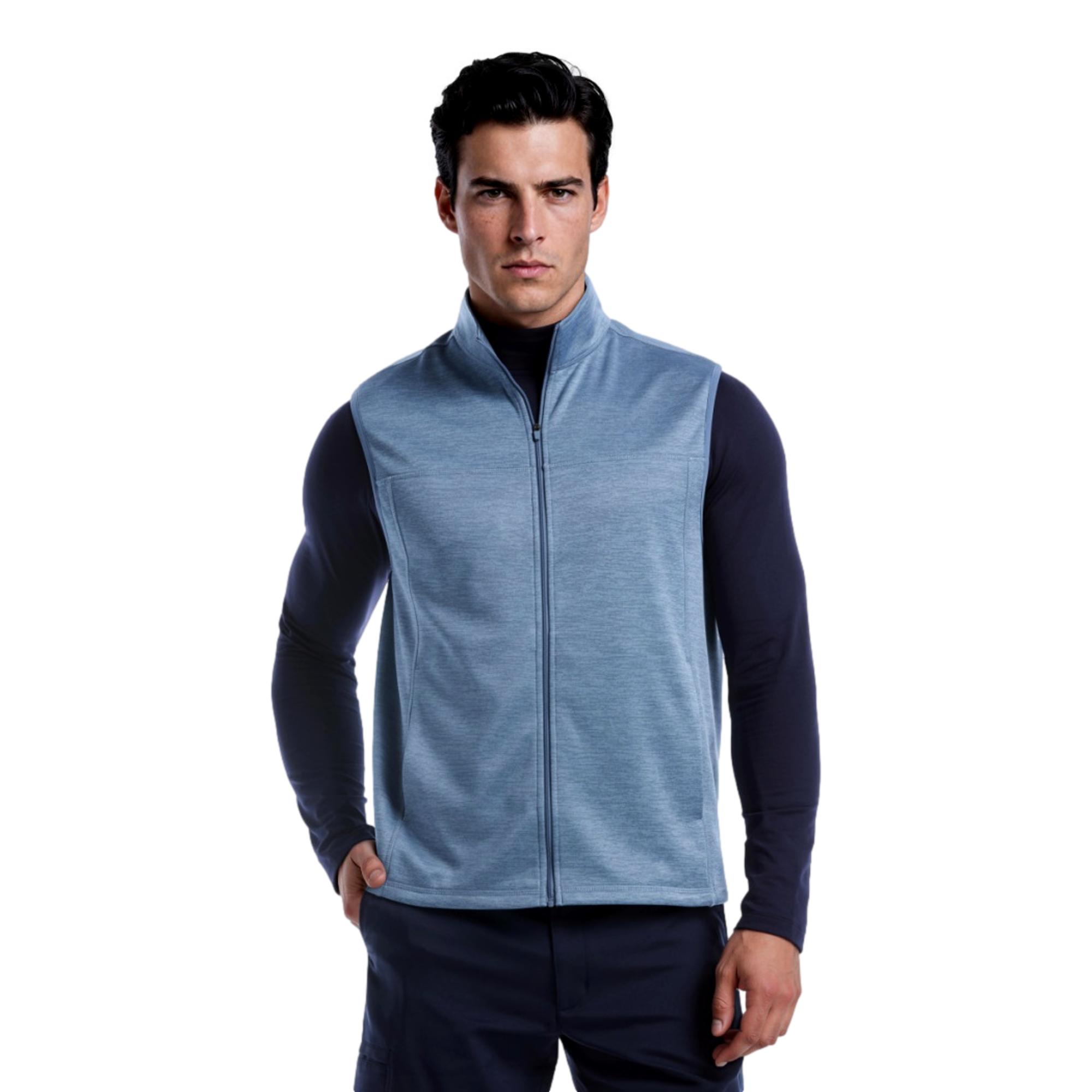 Full Zip Fleece Men's Golf Vest