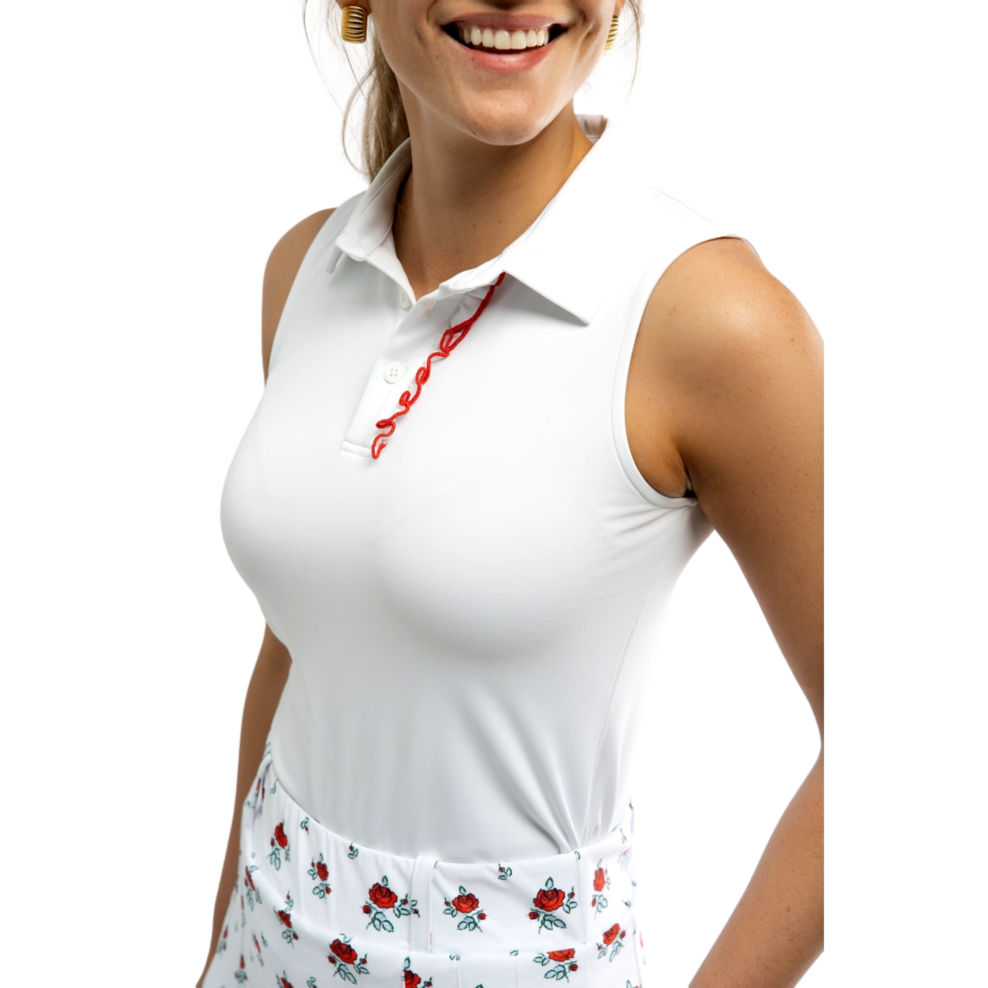 Alice Ruffled Sleeveless Women's Golf Polo Shirt