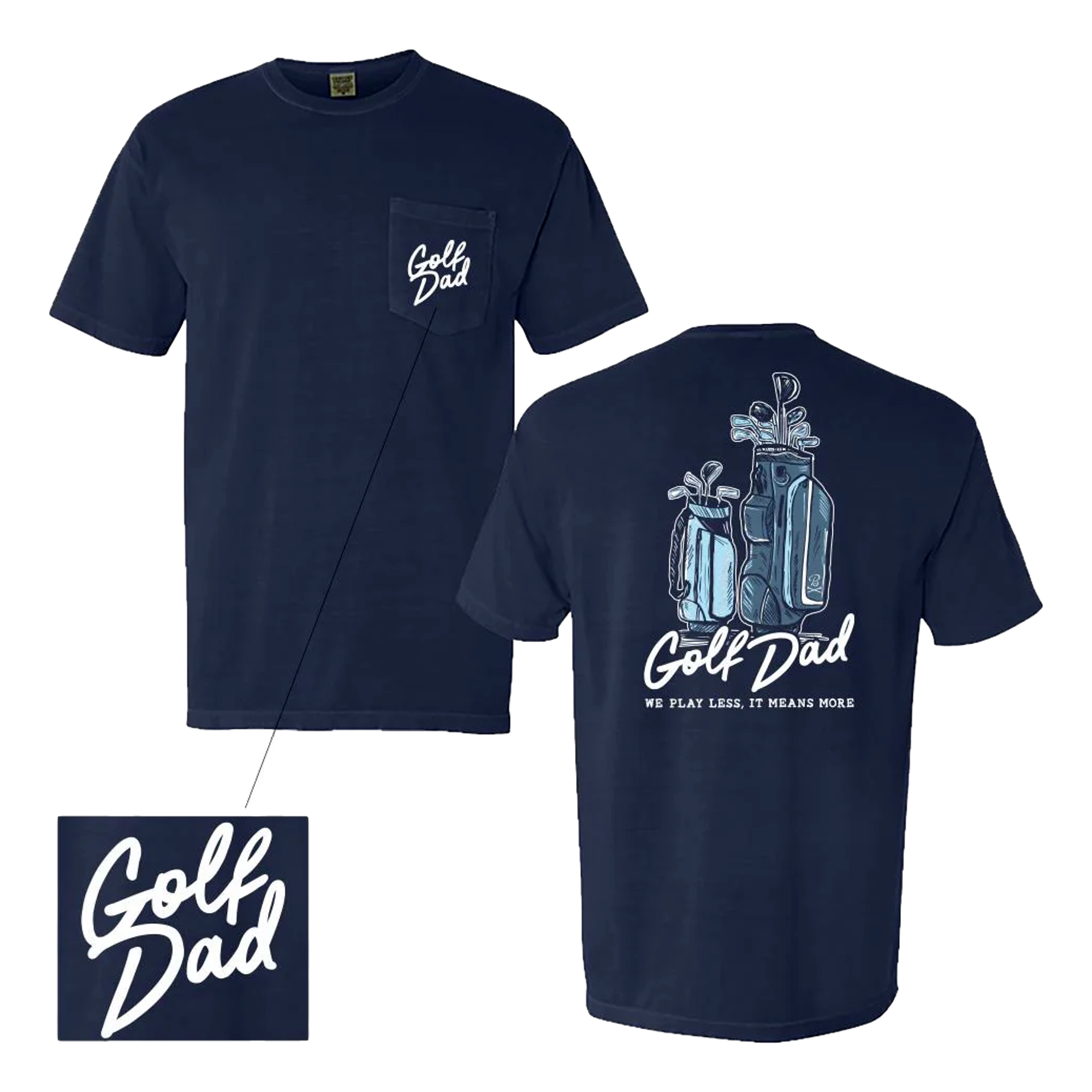 Golf Dad Bags Men's Pocket Golf T-Shirt