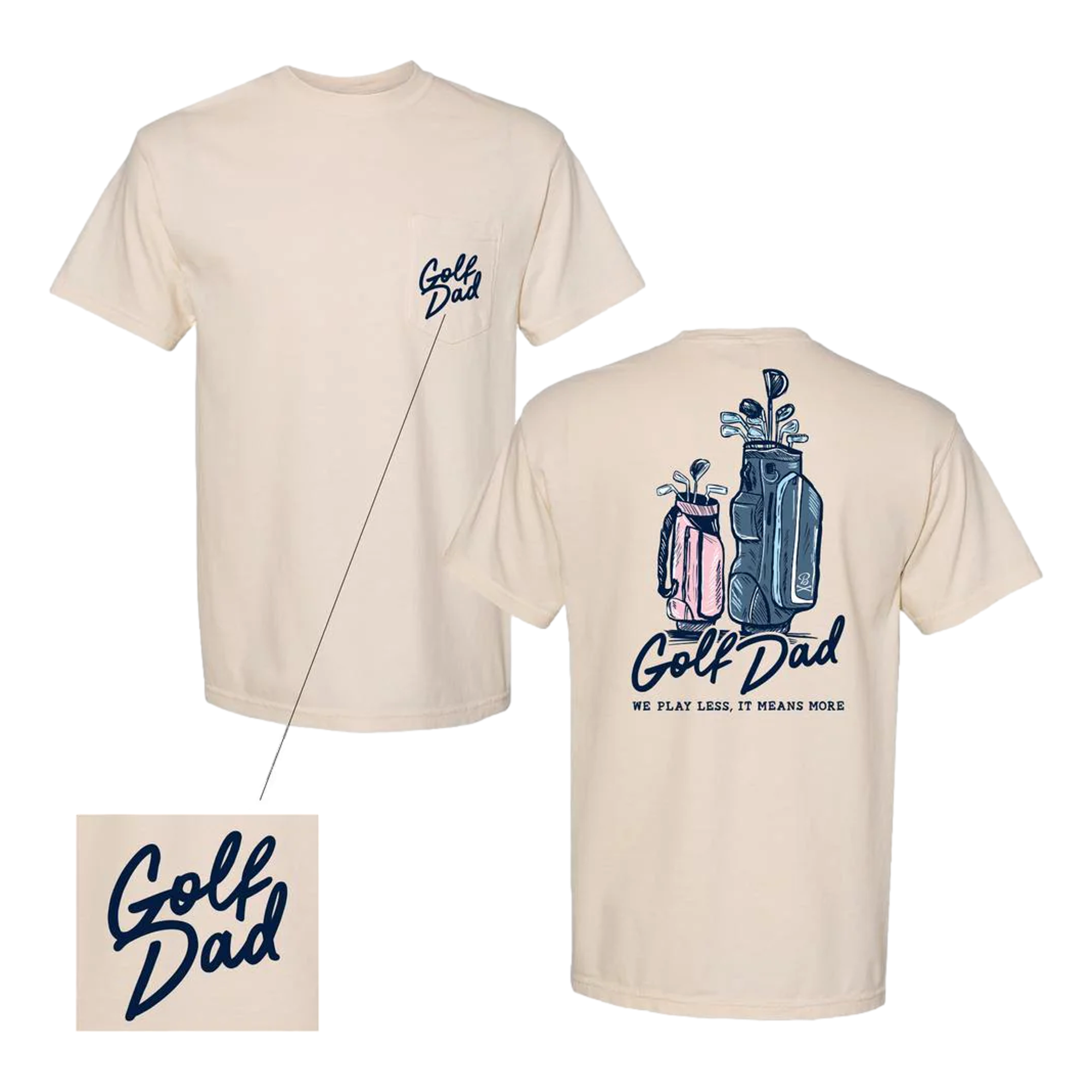 Golf Dad Bags Men's Pocket Golf T-Shirt