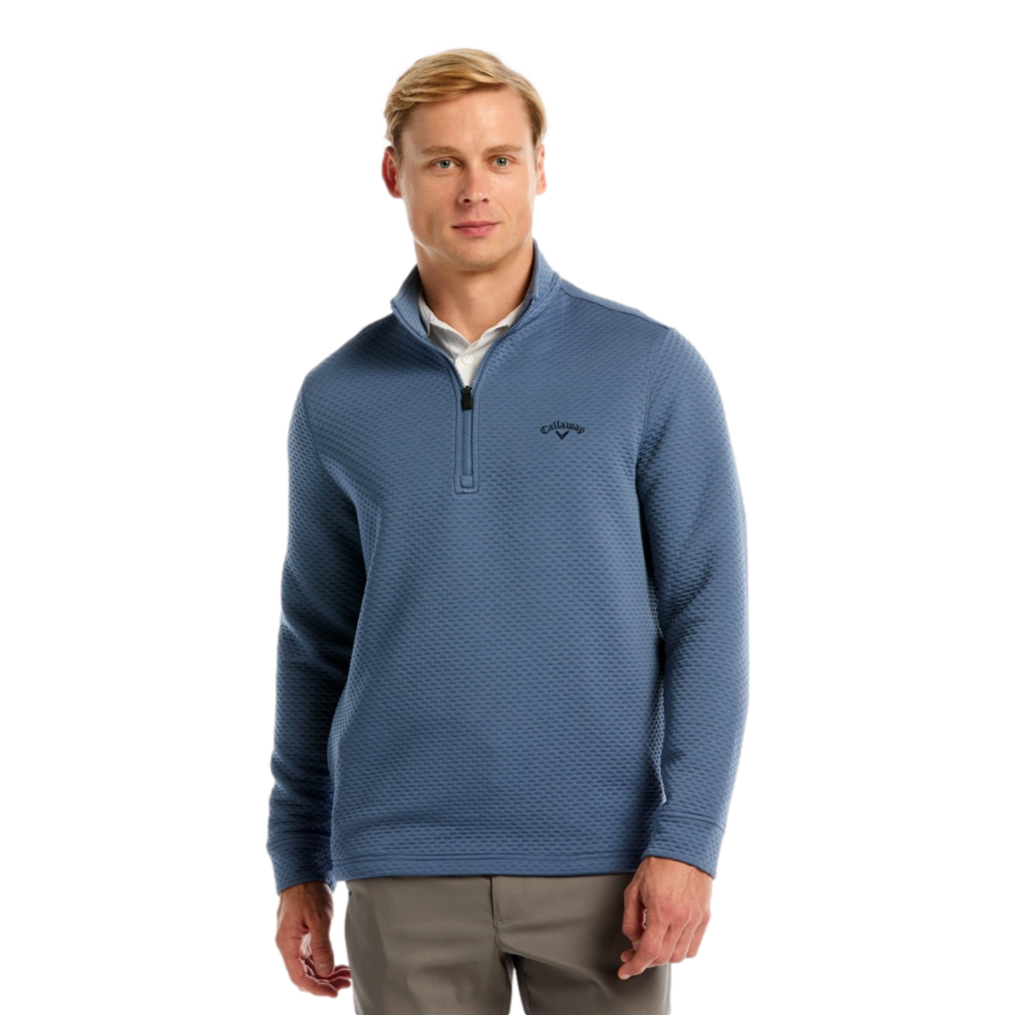Midweight Textured Men's Golf Quarter Zip