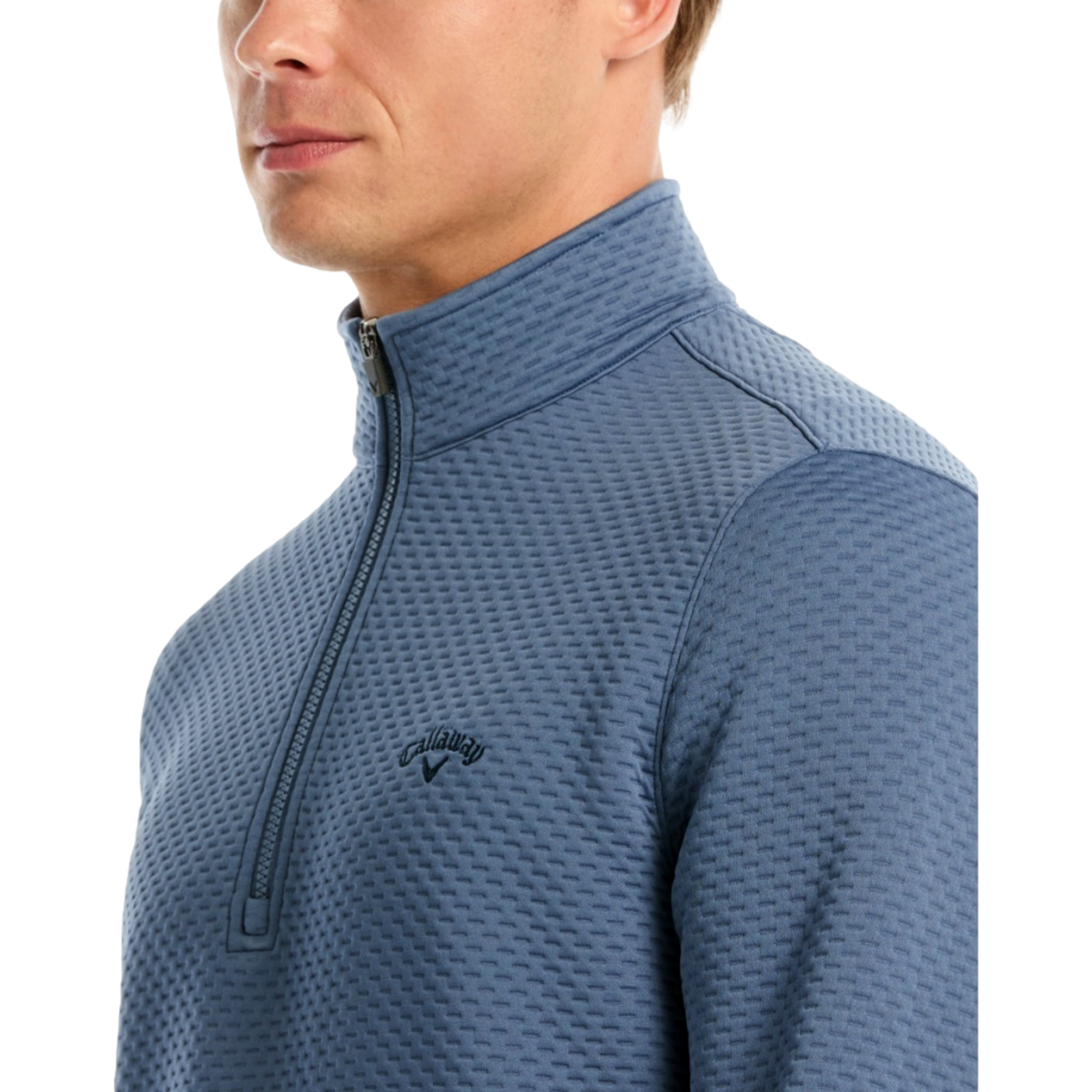 Midweight Textured Men's Golf Quarter Zip