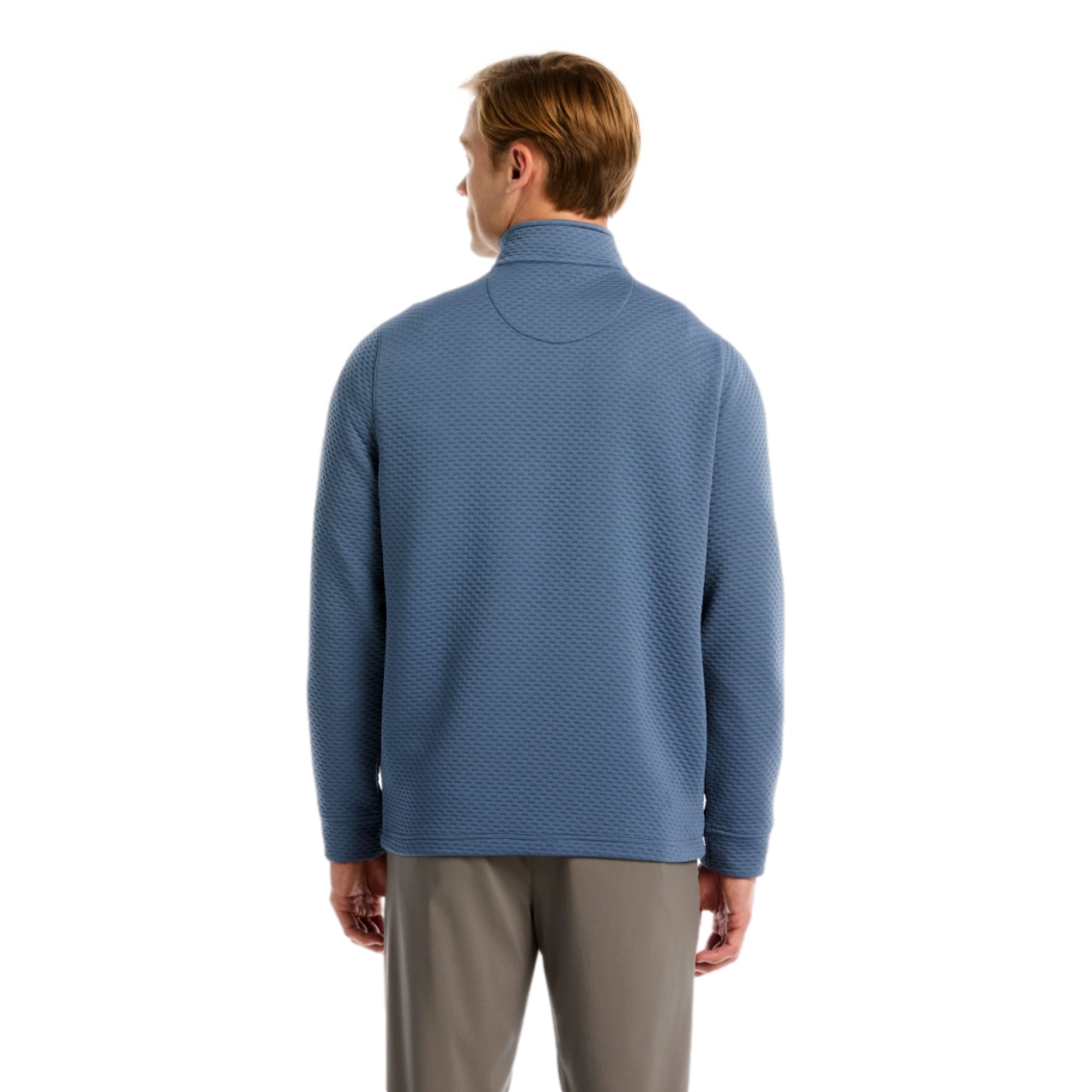 Midweight Textured Men's Golf Quarter Zip