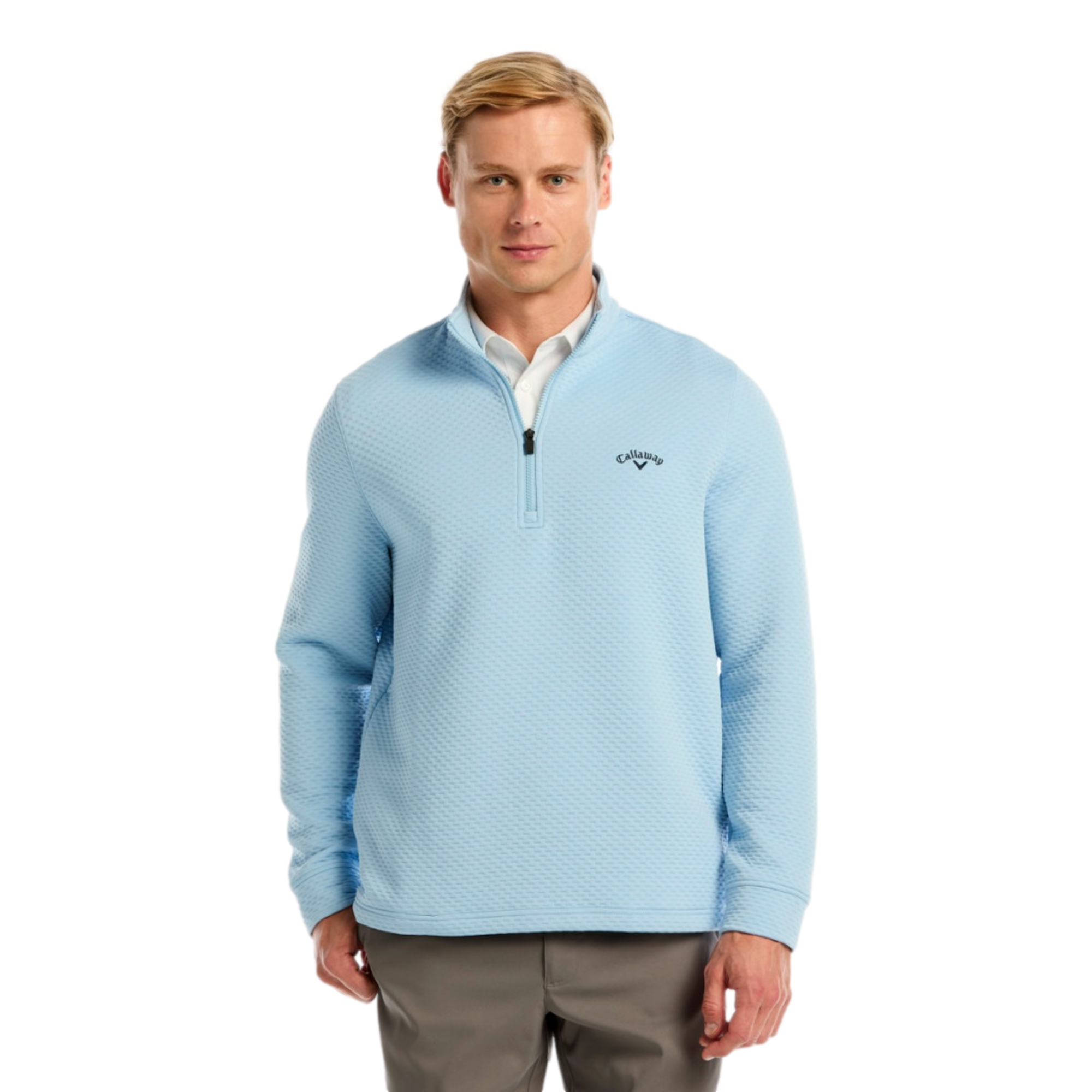 Midweight Textured Men's Golf Quarter Zip