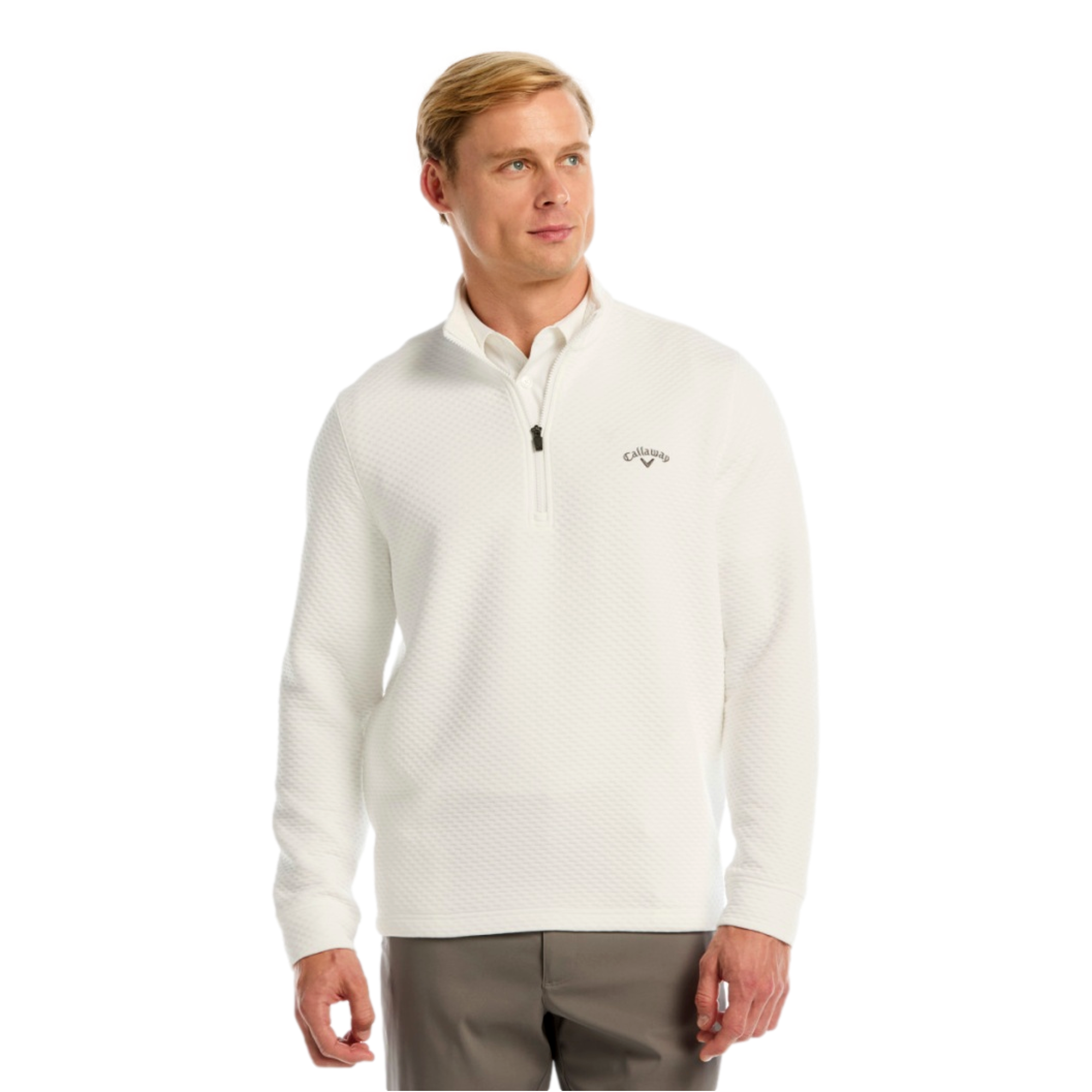 Midweight Textured Men's Golf Quarter Zip