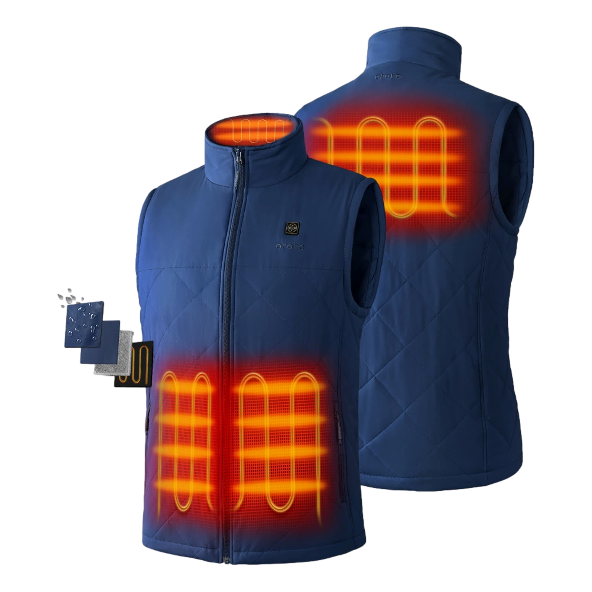 4-Zone Heated Quilted Men's Golf Vest