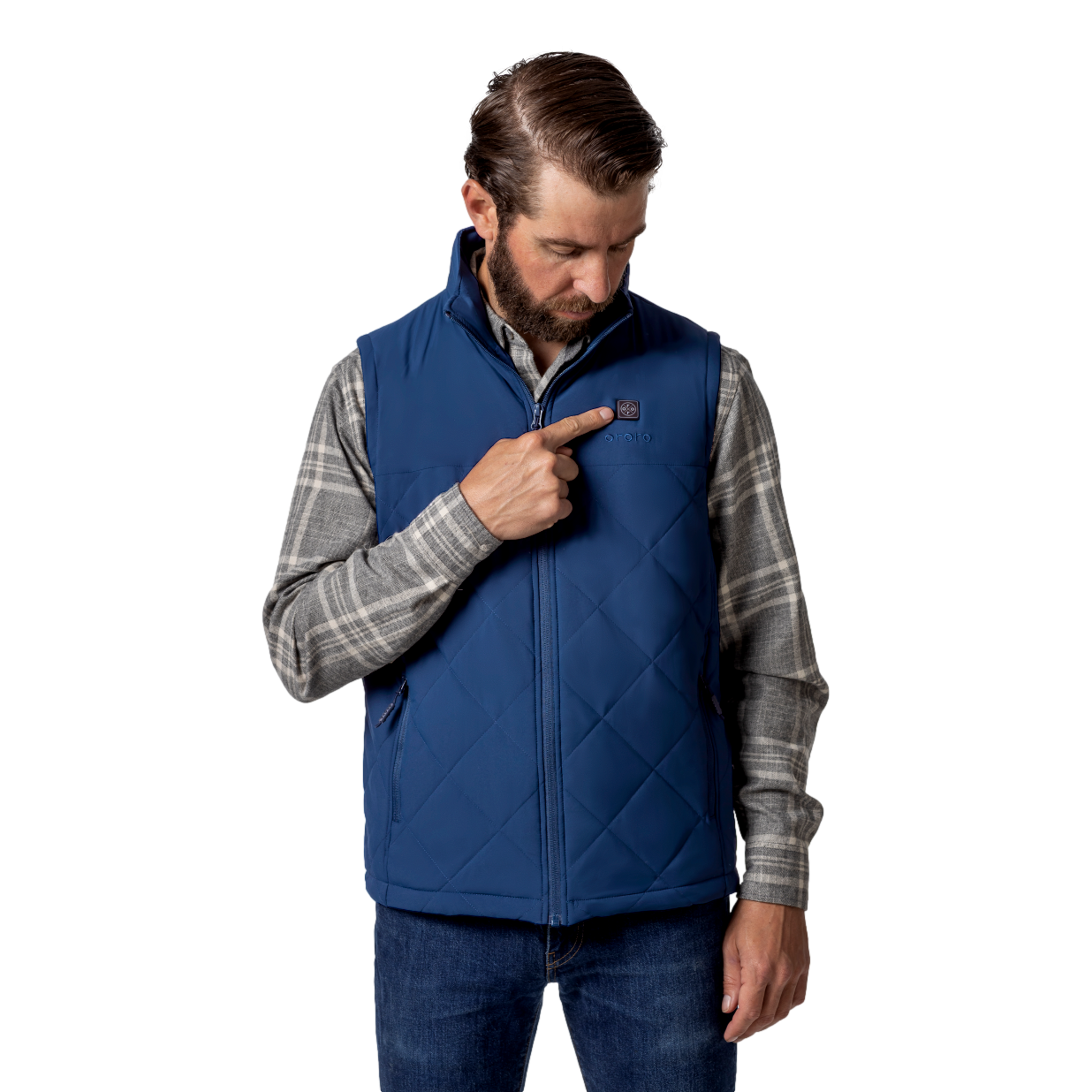 4-Zone Heated Quilted Men's Golf Vest