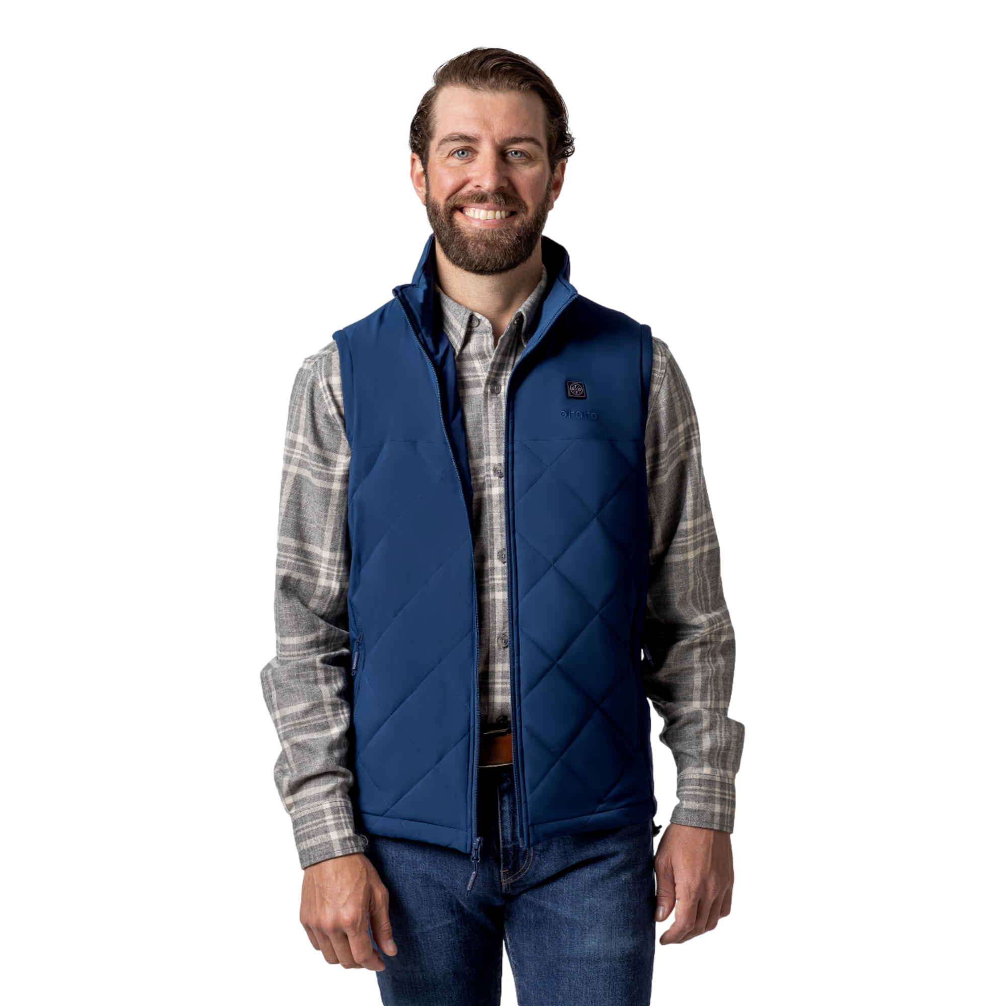 4-Zone Heated Quilted Men's Golf Vest