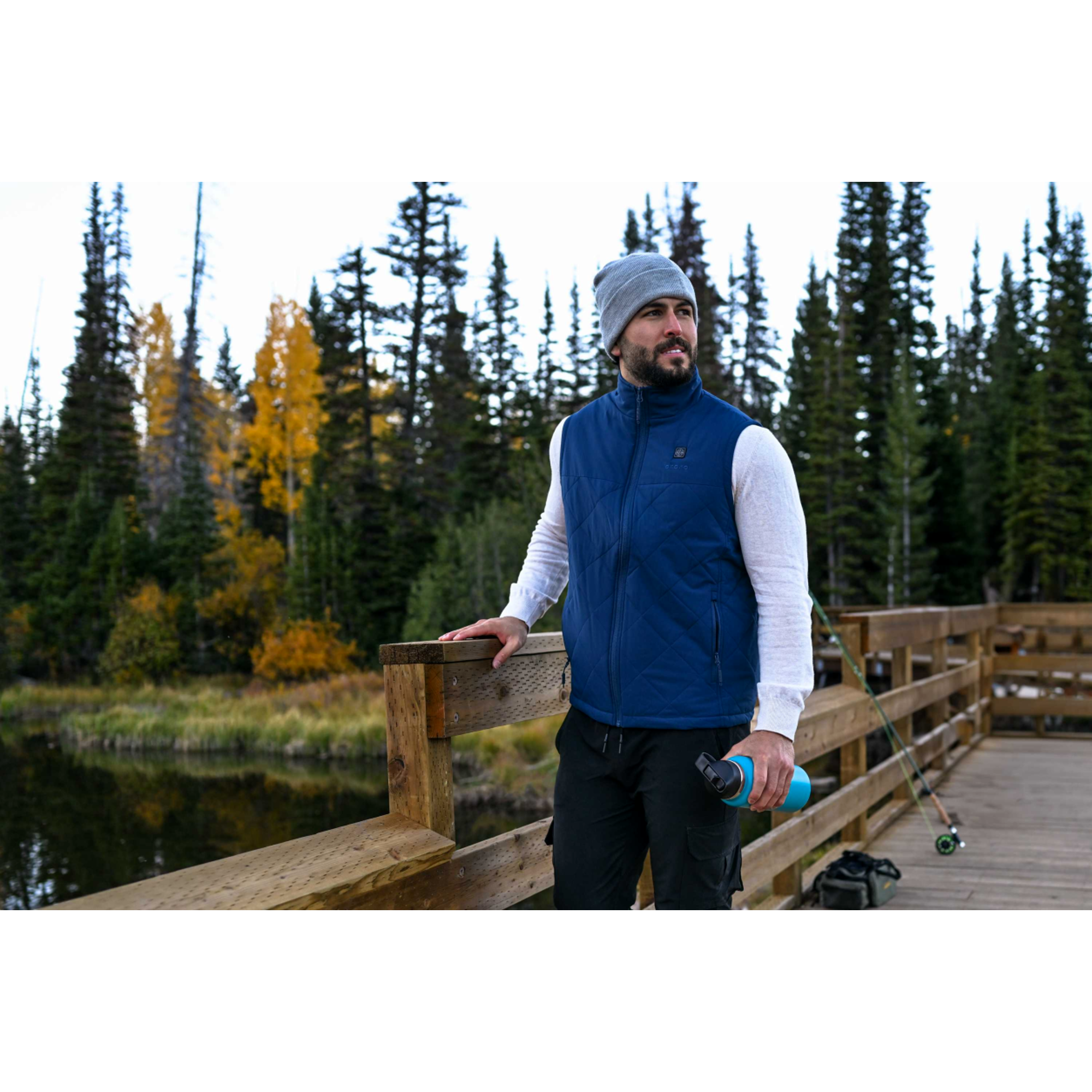 4-Zone Heated Quilted Men's Golf Vest