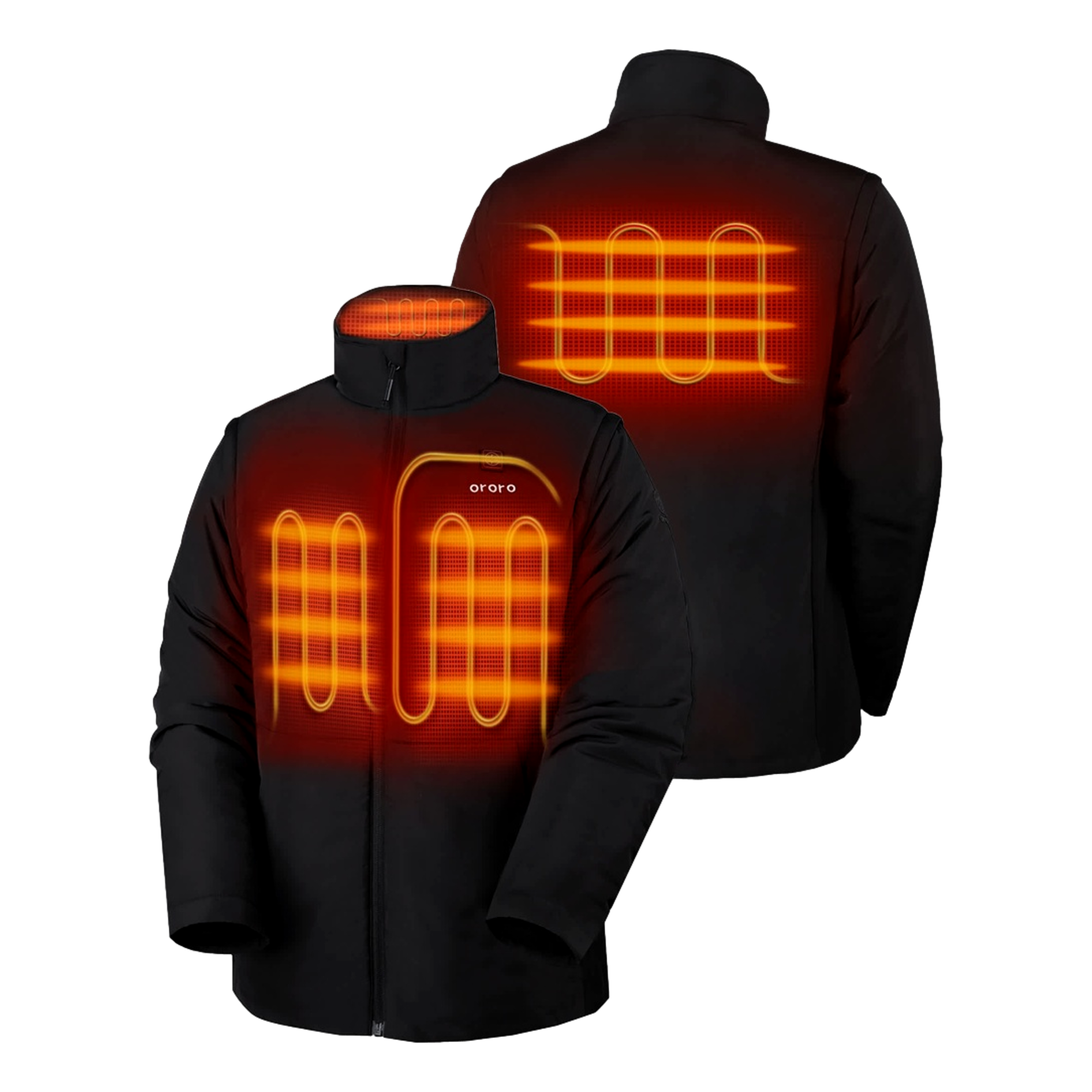 4-Zone Zip-off Sleeve Men's Heated Golf Jacket