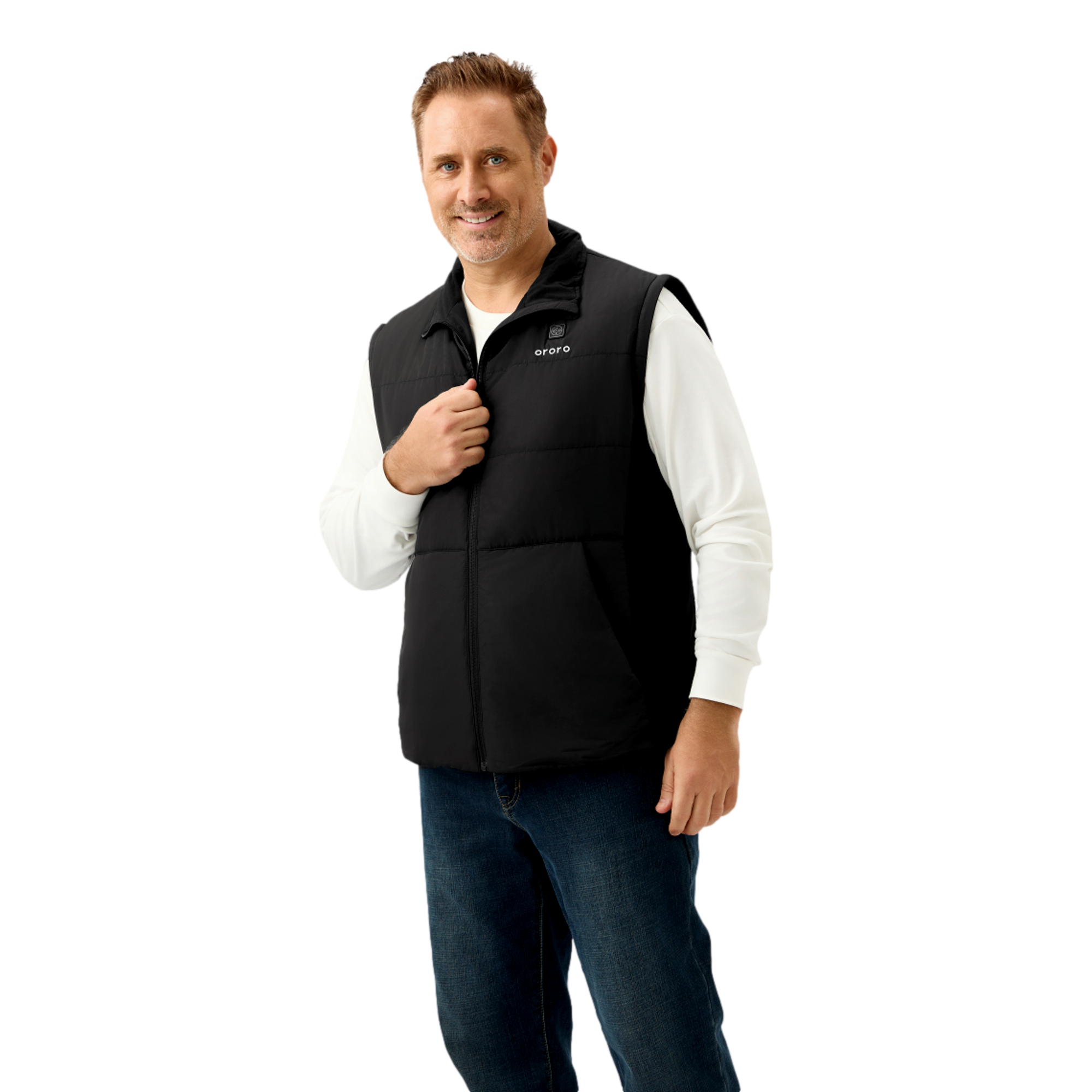 4-Zone Zip-off Sleeve Men's Heated Golf Jacket