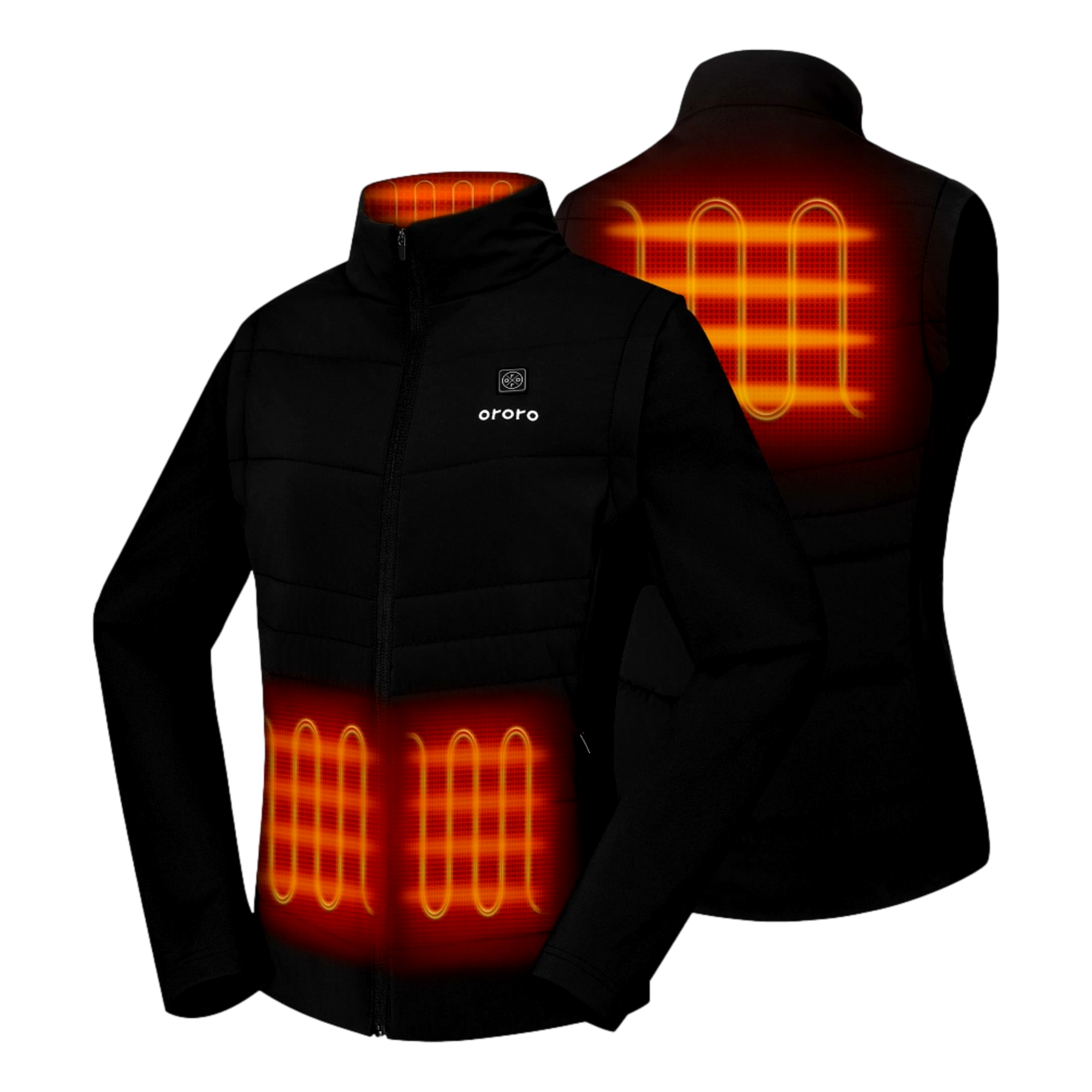 4-Zone Zip-off Sleeve Women's Heated Golf Jacket