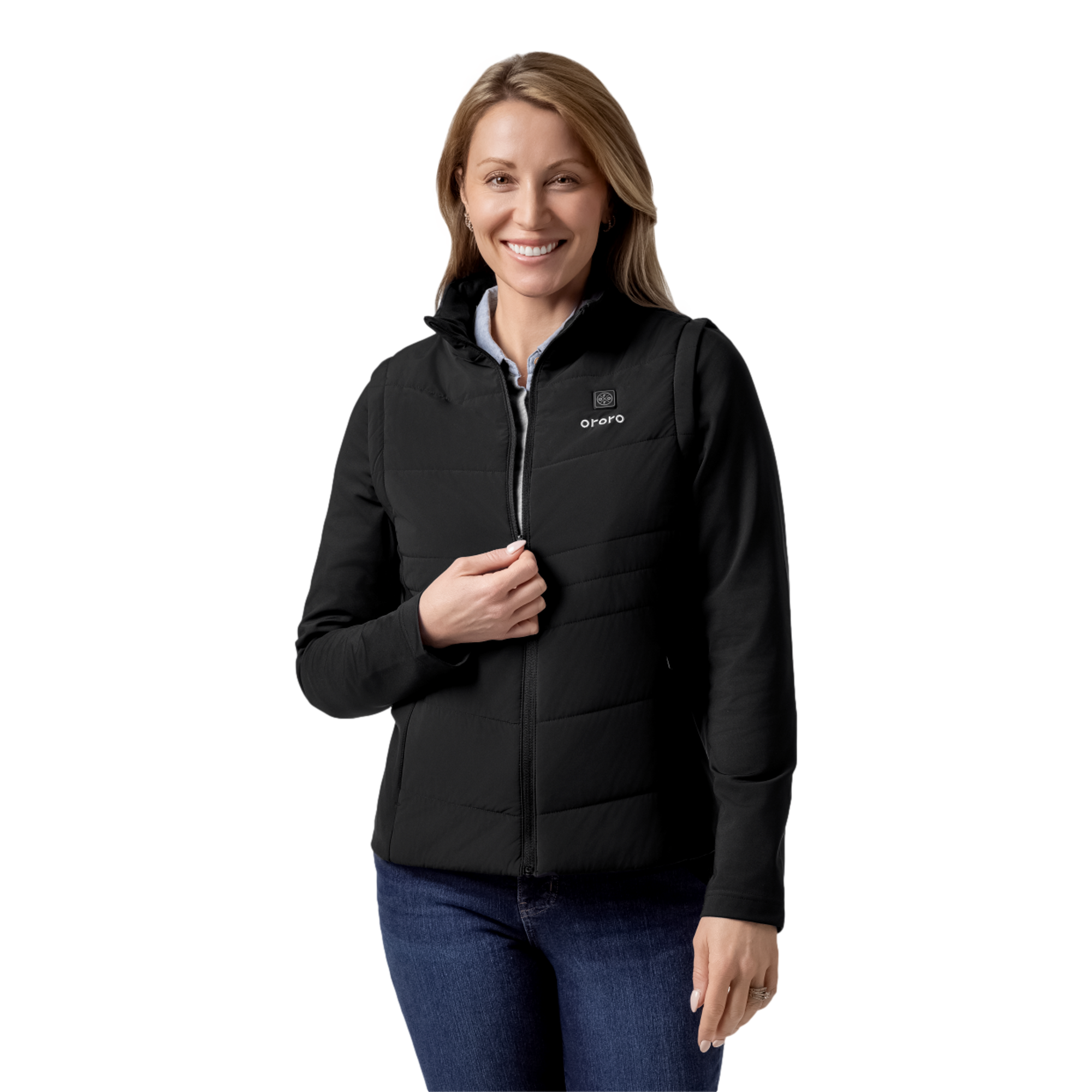 4-Zone Zip-off Sleeve Women's Heated Golf Jacket
