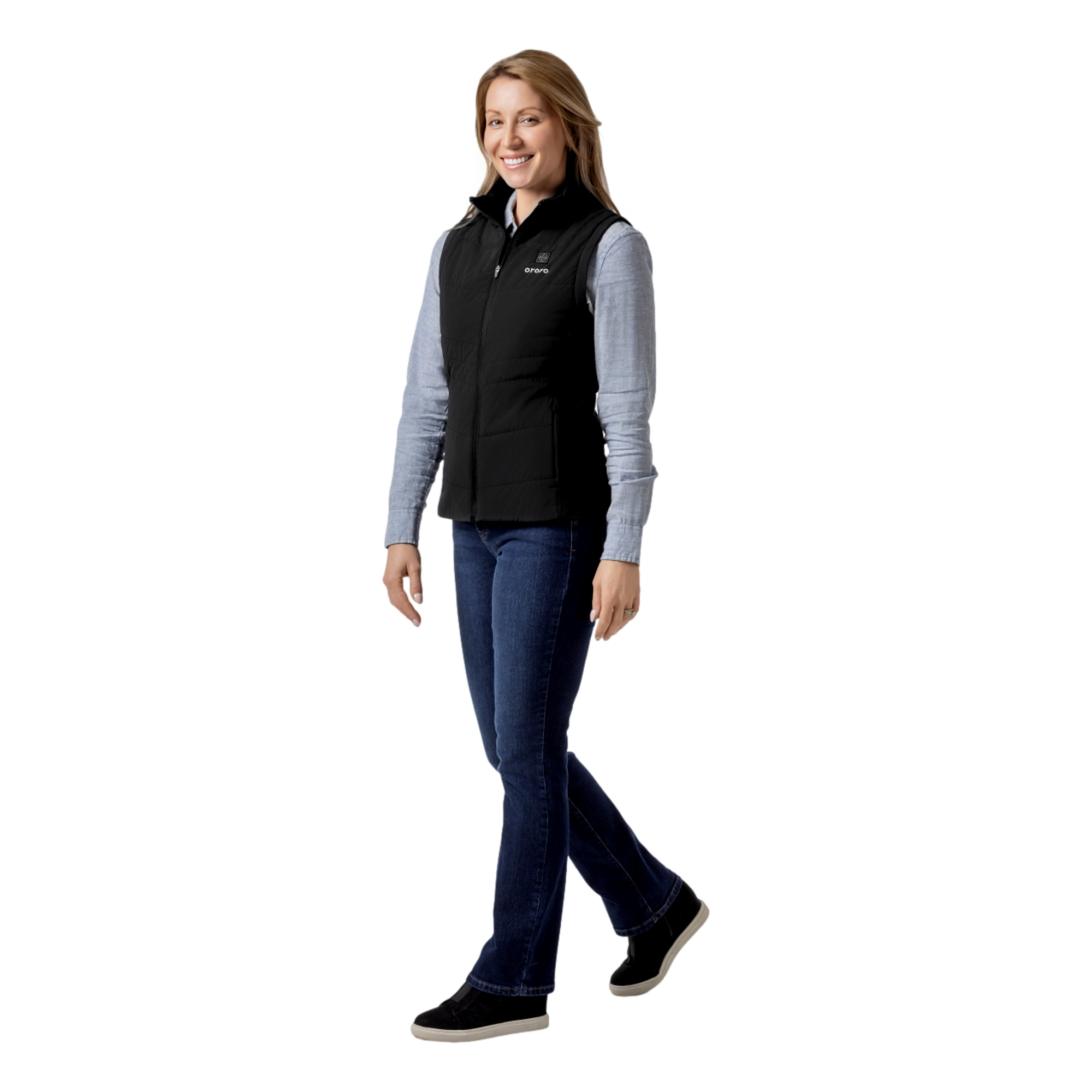 4-Zone Zip-off Sleeve Women's Heated Golf Jacket