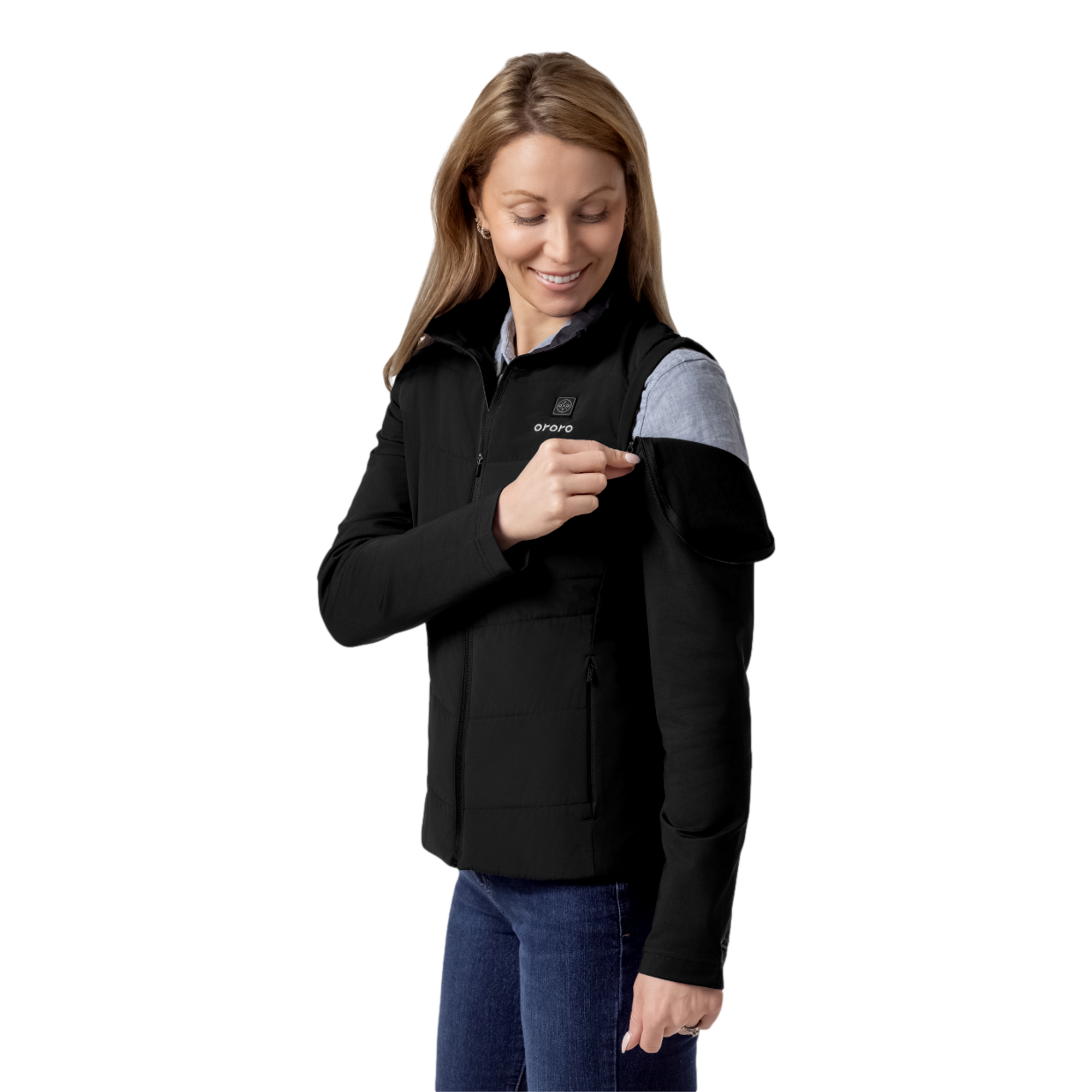 4-Zone Zip-off Sleeve Women's Heated Golf Jacket