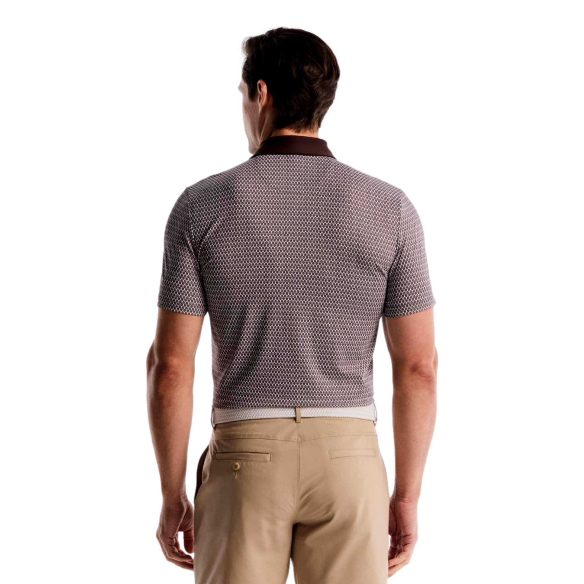 Penguin Guitar Pick Geo Print Men's Golf Polo Shirt
