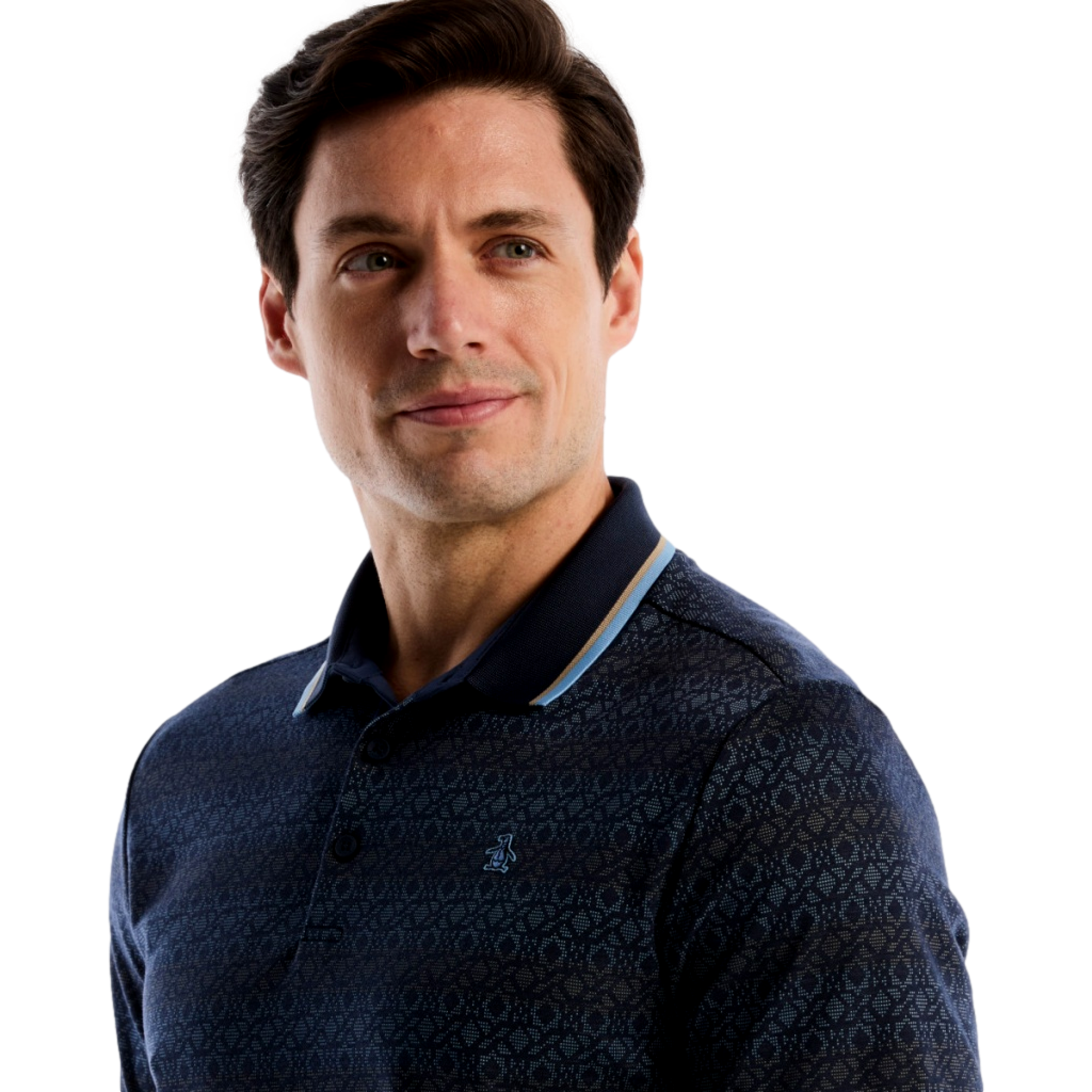 Oxford Jacquard Men's Golf Polo Shirt