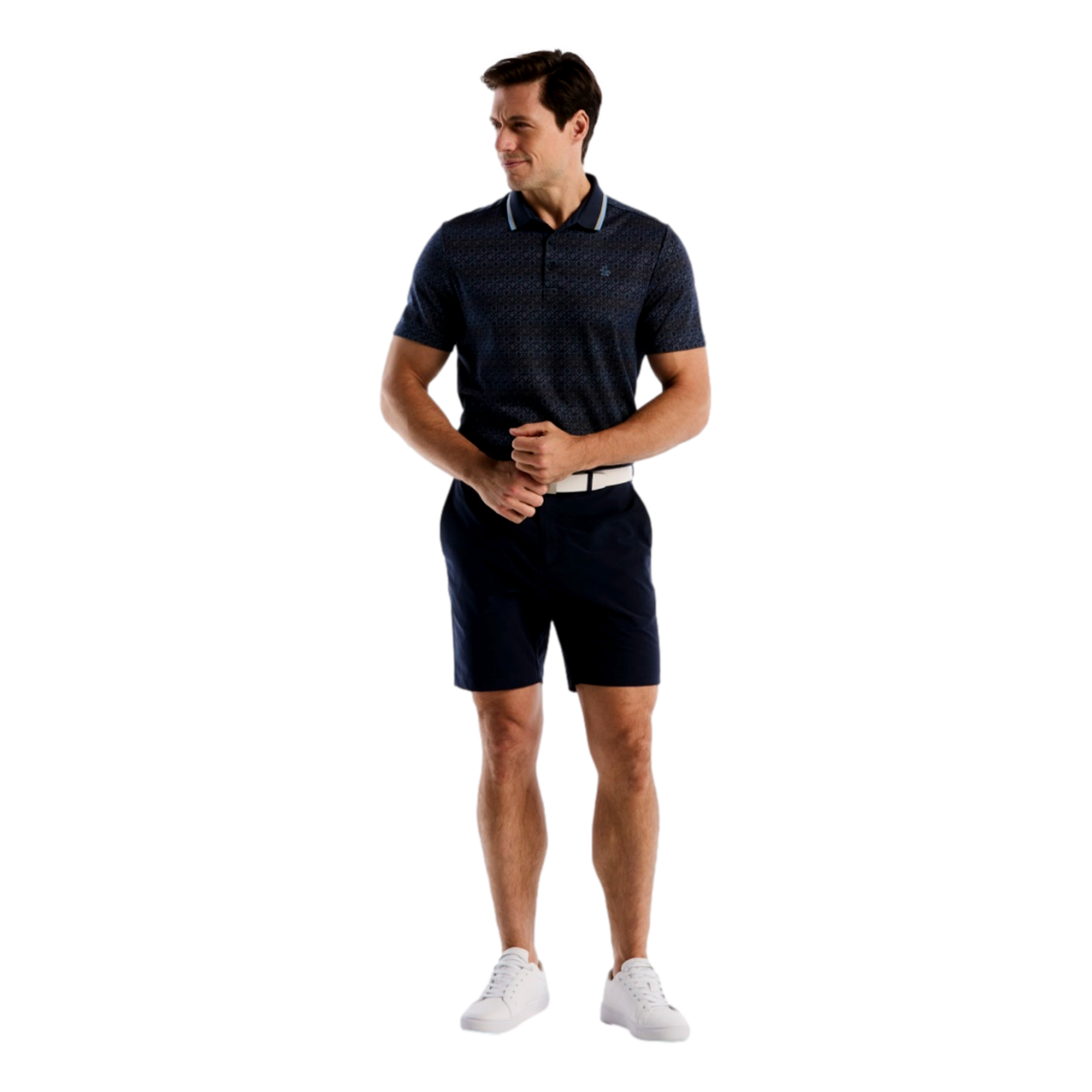 Oxford Jacquard Men's Golf Polo Shirt