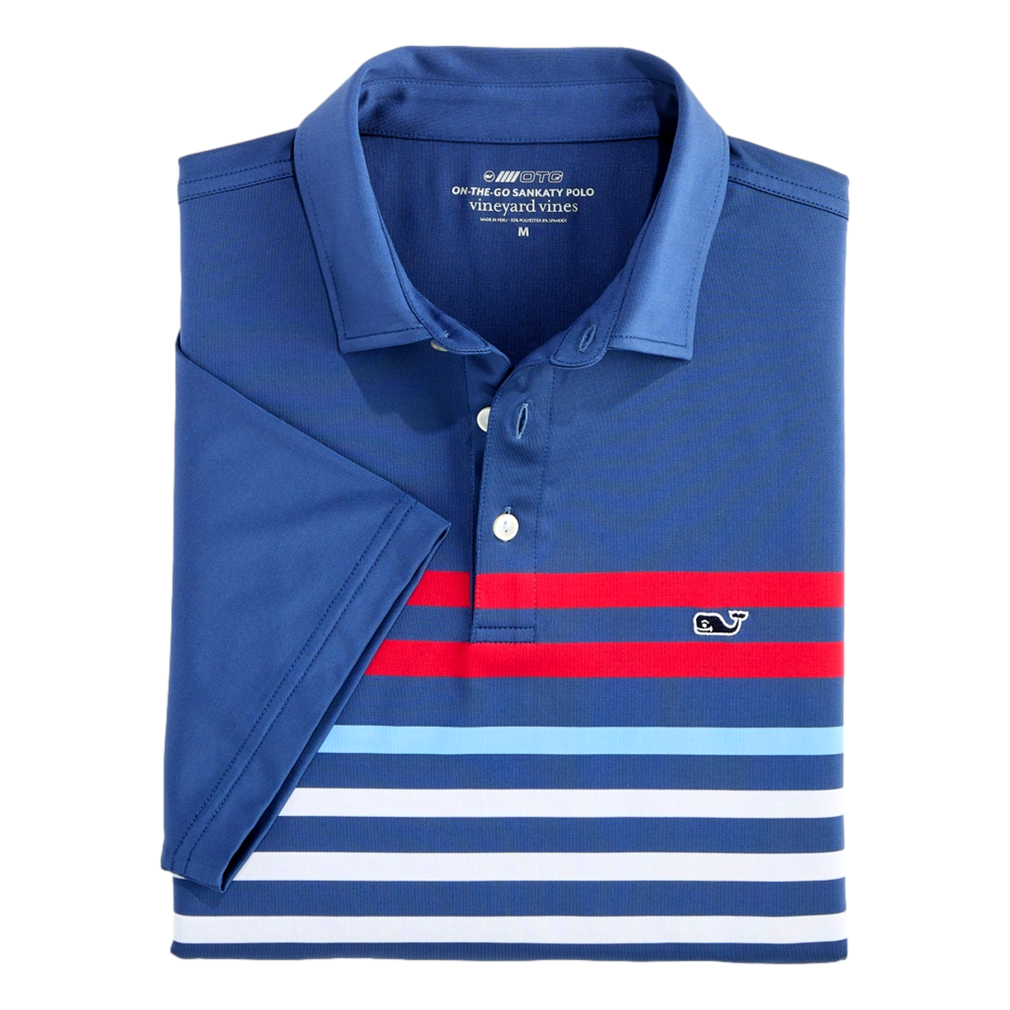 Conch Striped Sankaty Men's Golf Polo Shirt