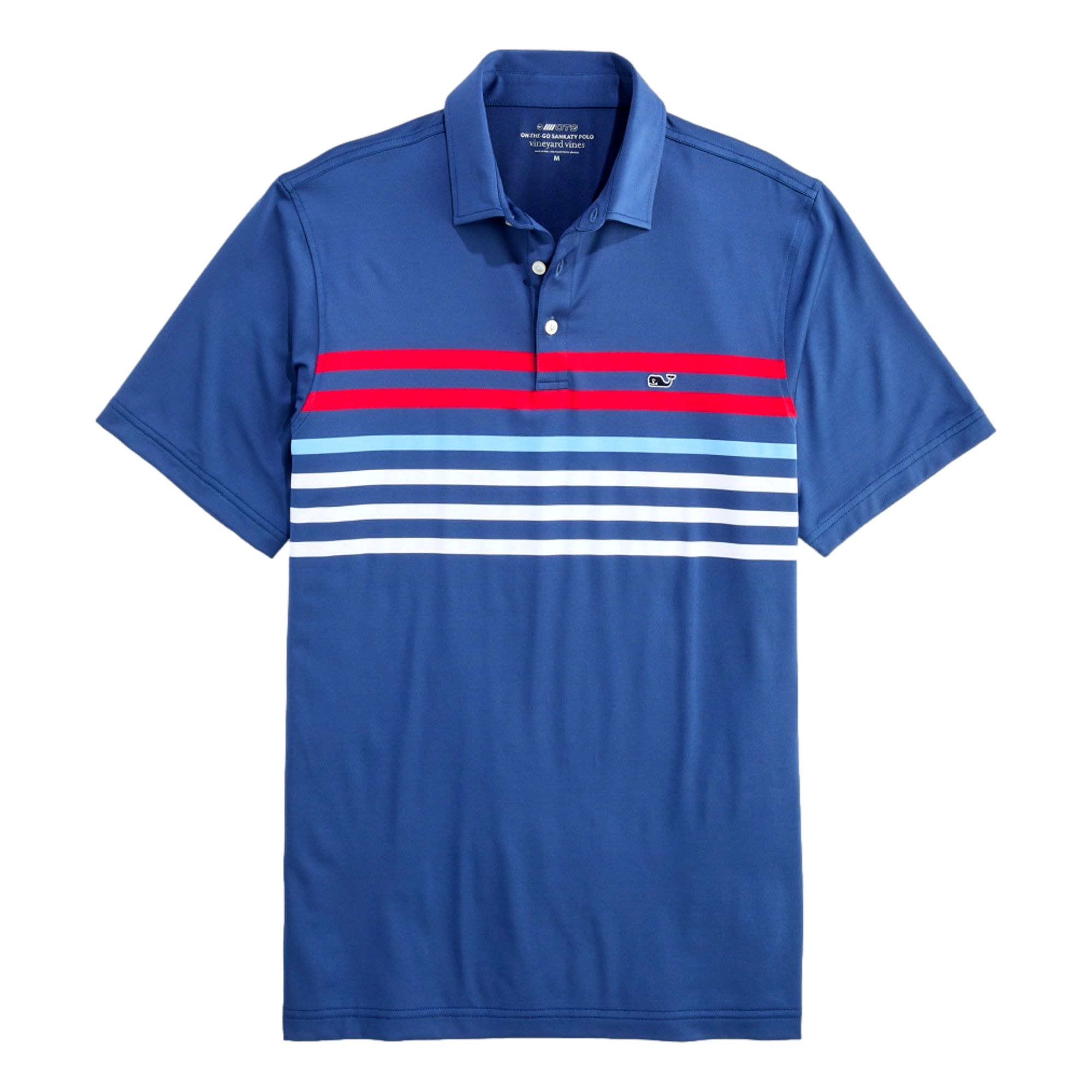 Conch Striped Sankaty Men's Golf Polo Shirt