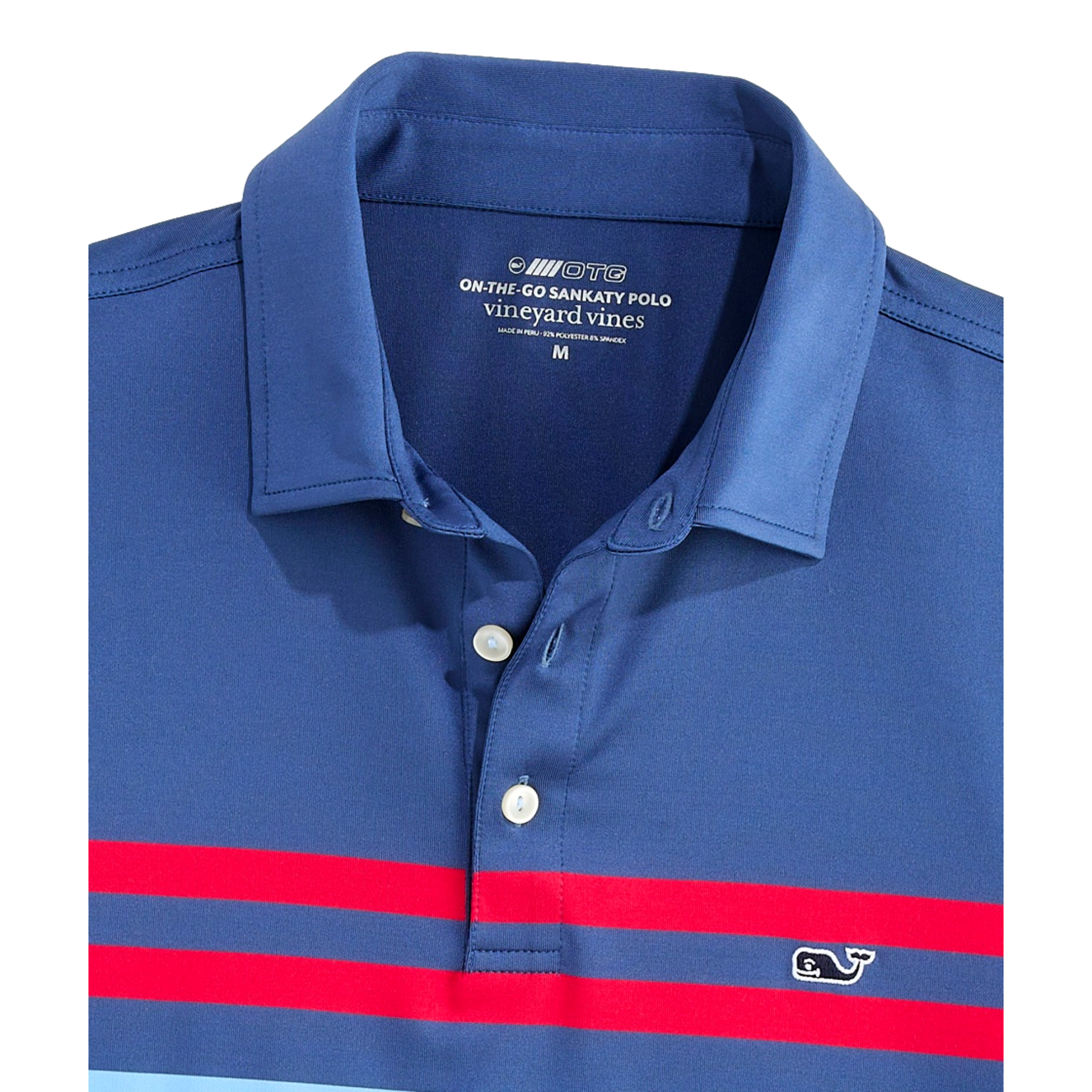 Conch Striped Sankaty Men's Golf Polo Shirt