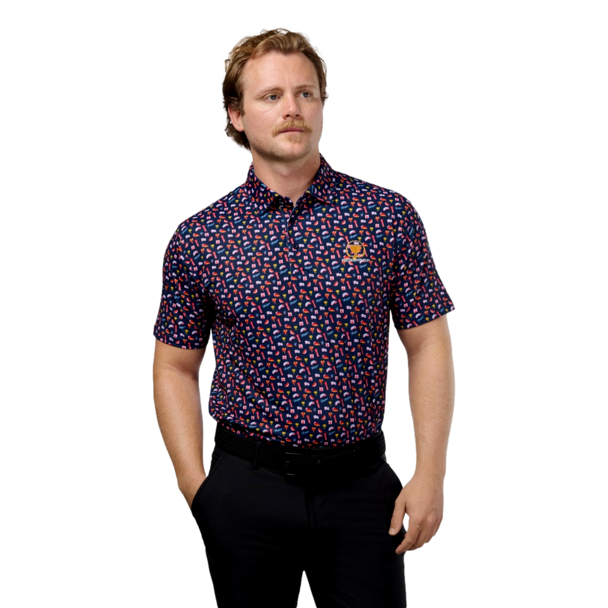 Presidents Cup Chicago Print Men's Golf Polo Shirt