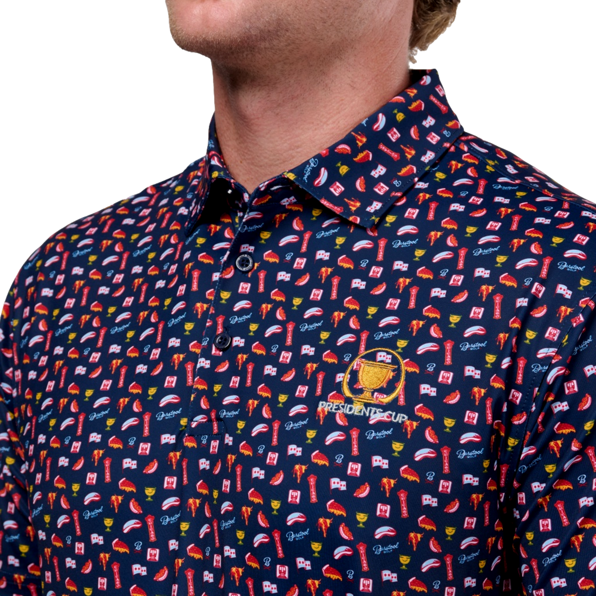Presidents Cup Chicago Print Men's Golf Polo Shirt