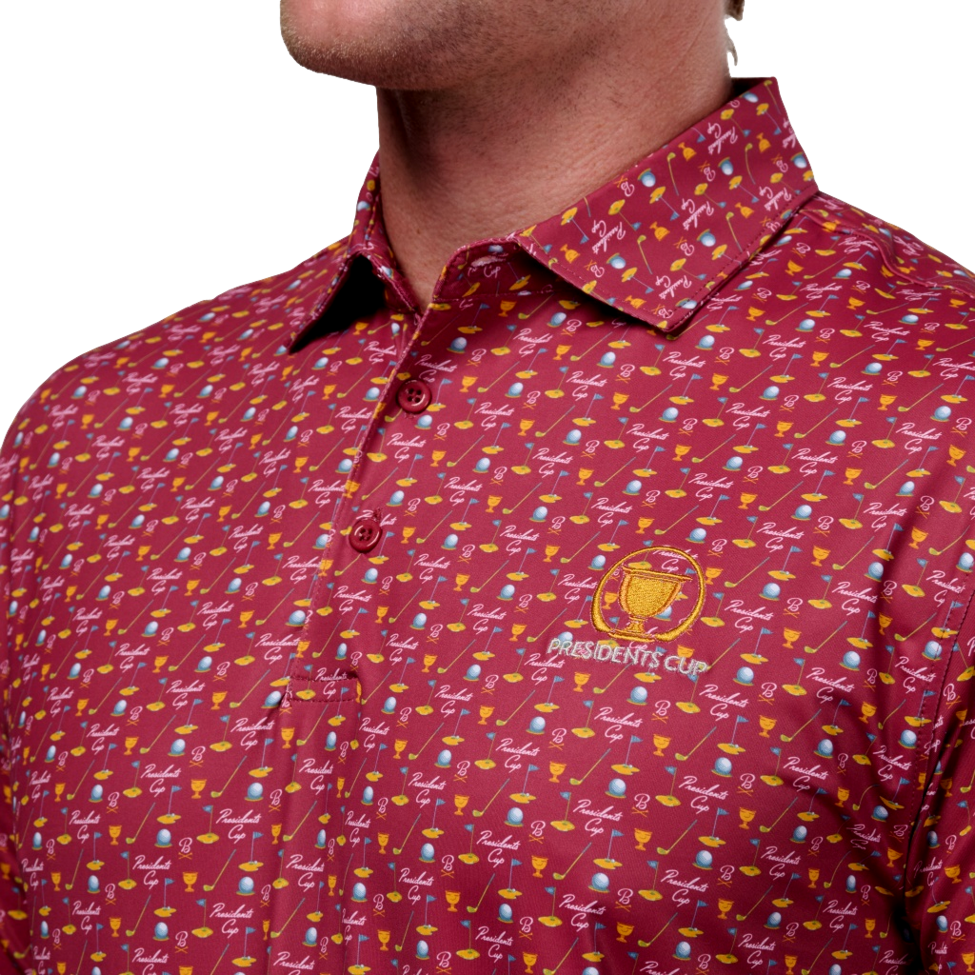 Presidents Cup Printed Men's Golf Polo Shirt
