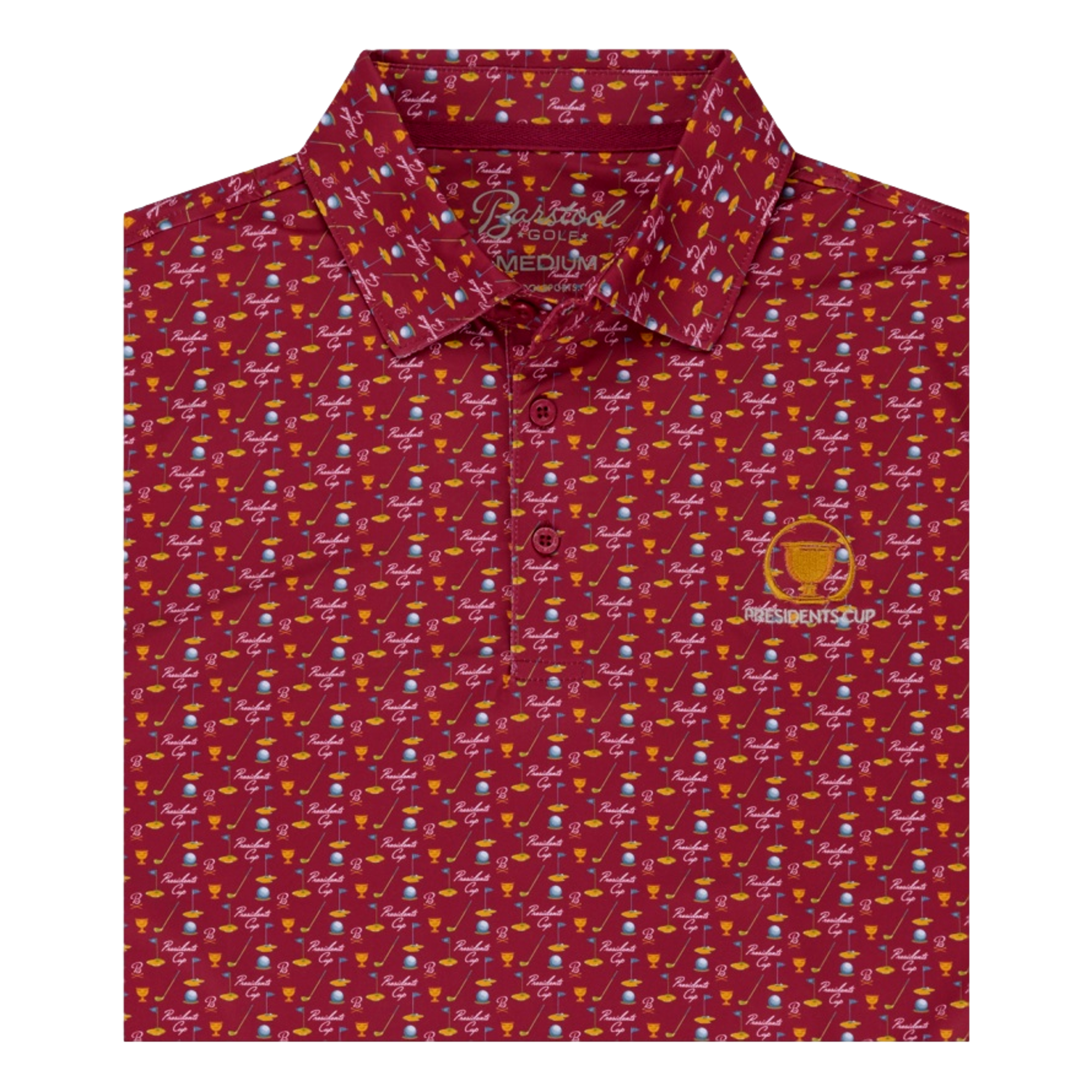 Presidents Cup Printed Men's Golf Polo Shirt