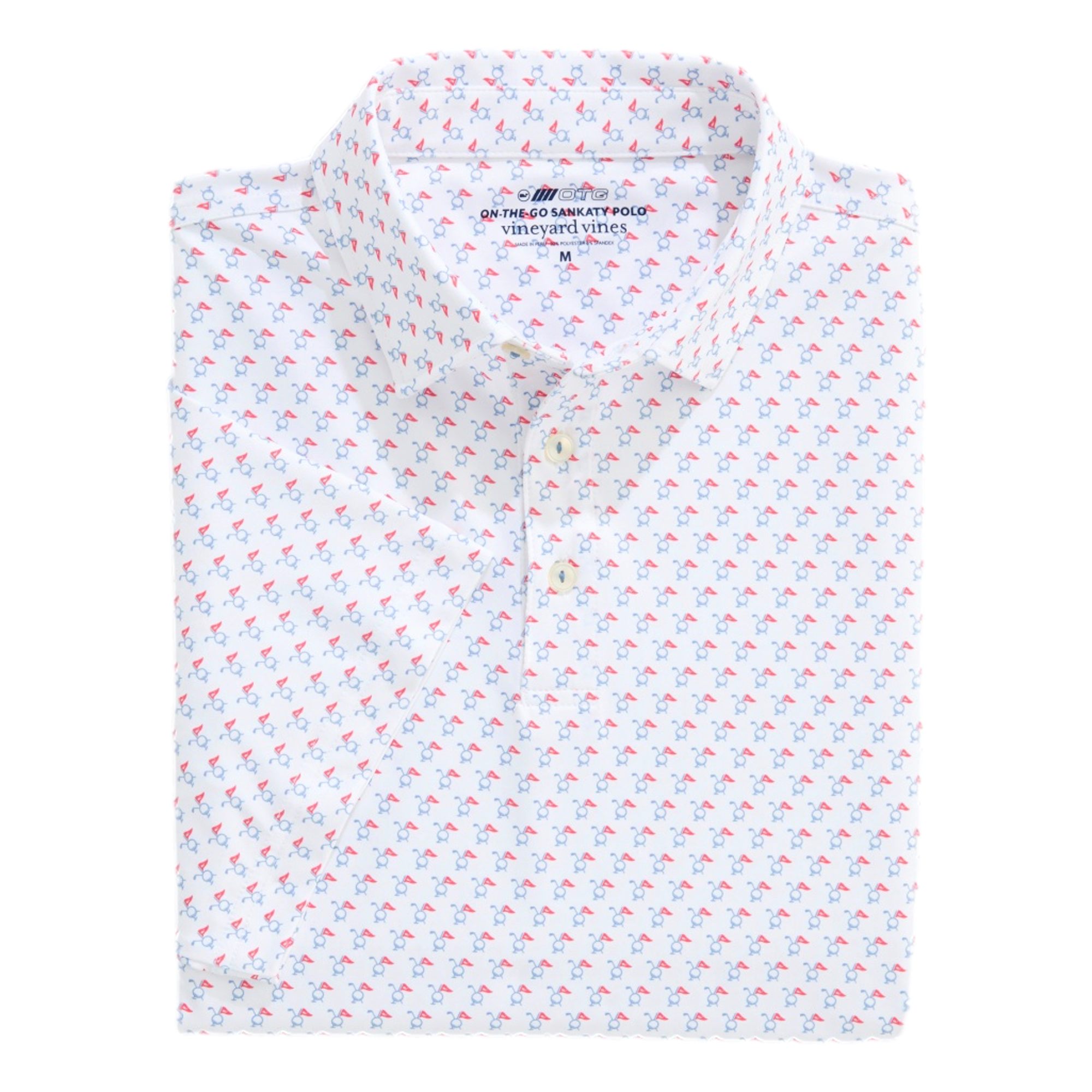 Sankaty Crossed Golf Ball Men's Golf Polo Shirt
