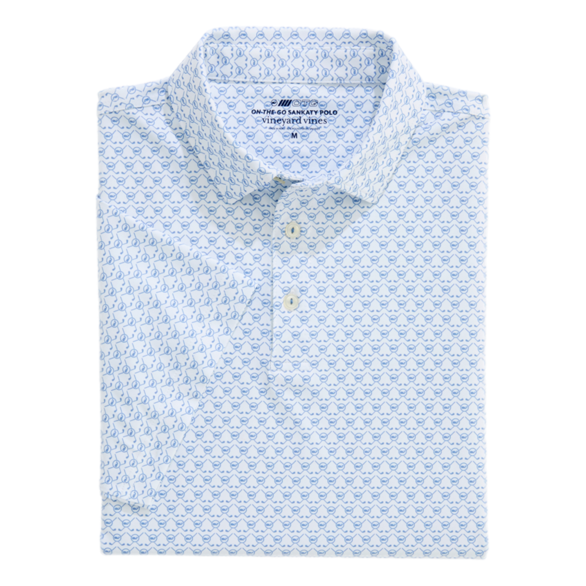 Sankaty Crossed Whale Dot Men's Golf Polo Shirt