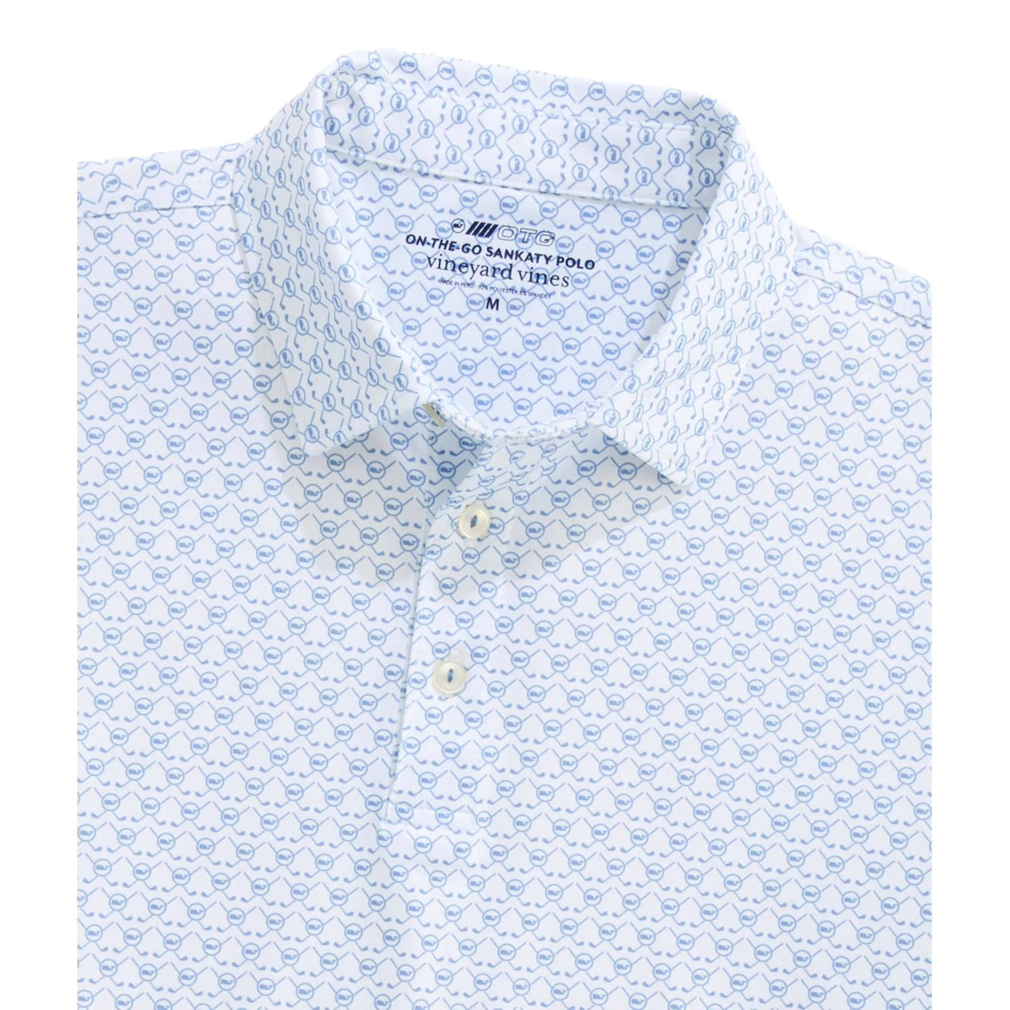 Sankaty Crossed Whale Dot Men's Golf Polo Shirt