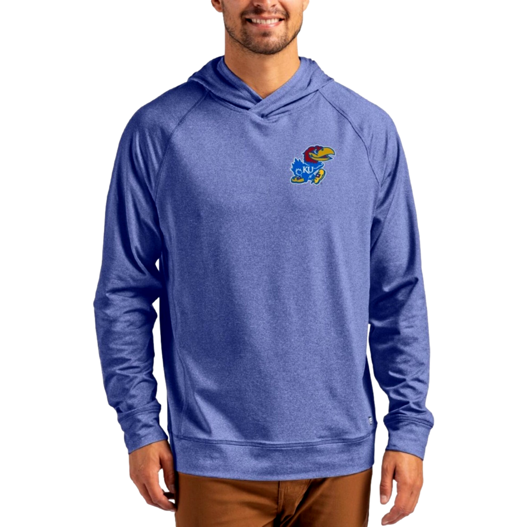 Kansas Jayhawks Adapt Recycled Soft Knit Stretch Heathered Men's Golf Hoodie